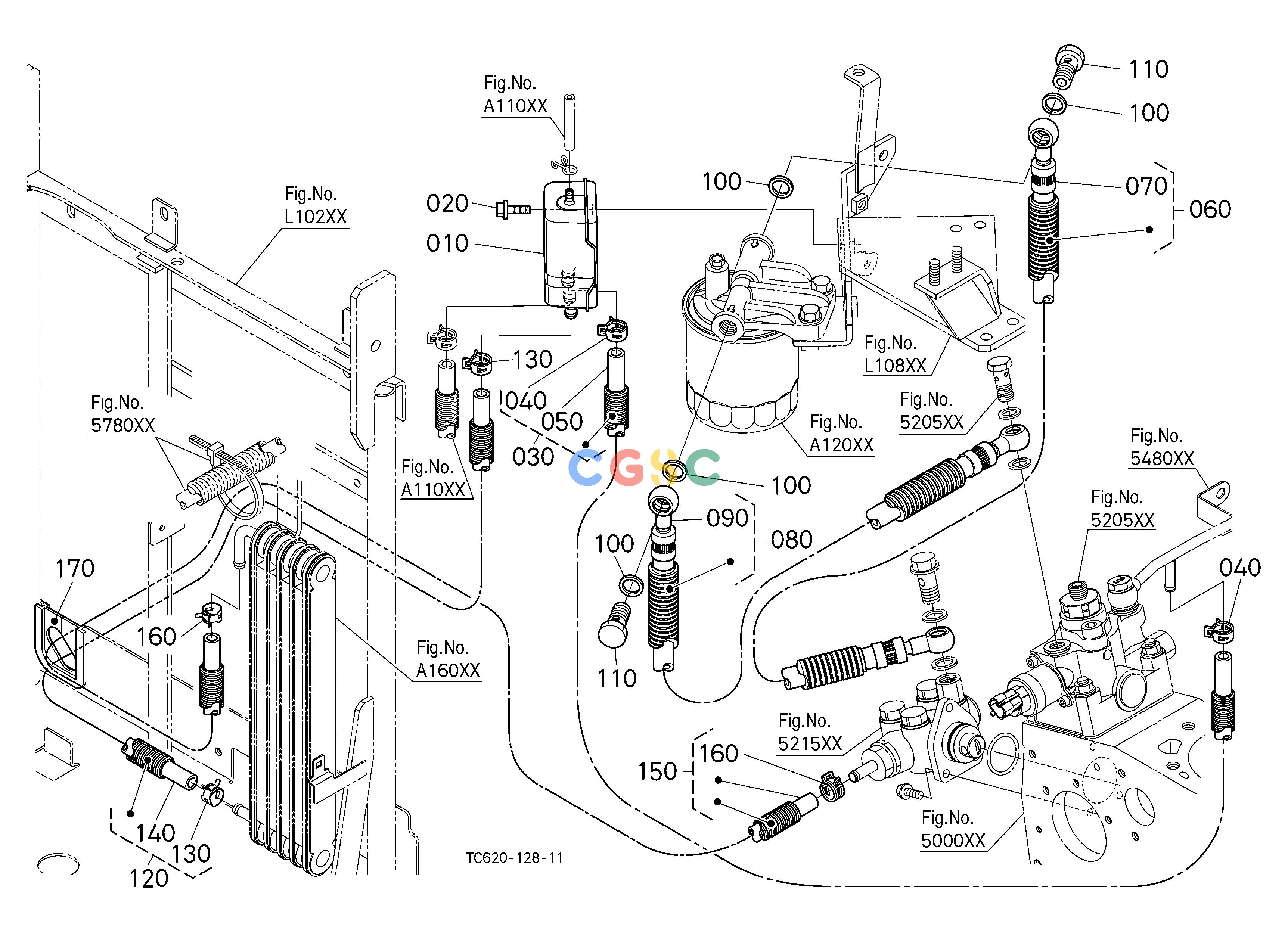 久保田零件查询A11100 FUEL PIPE (FUEL PUMP/FUEL COOLER) FUEL SYSTEMEPC Kubota online