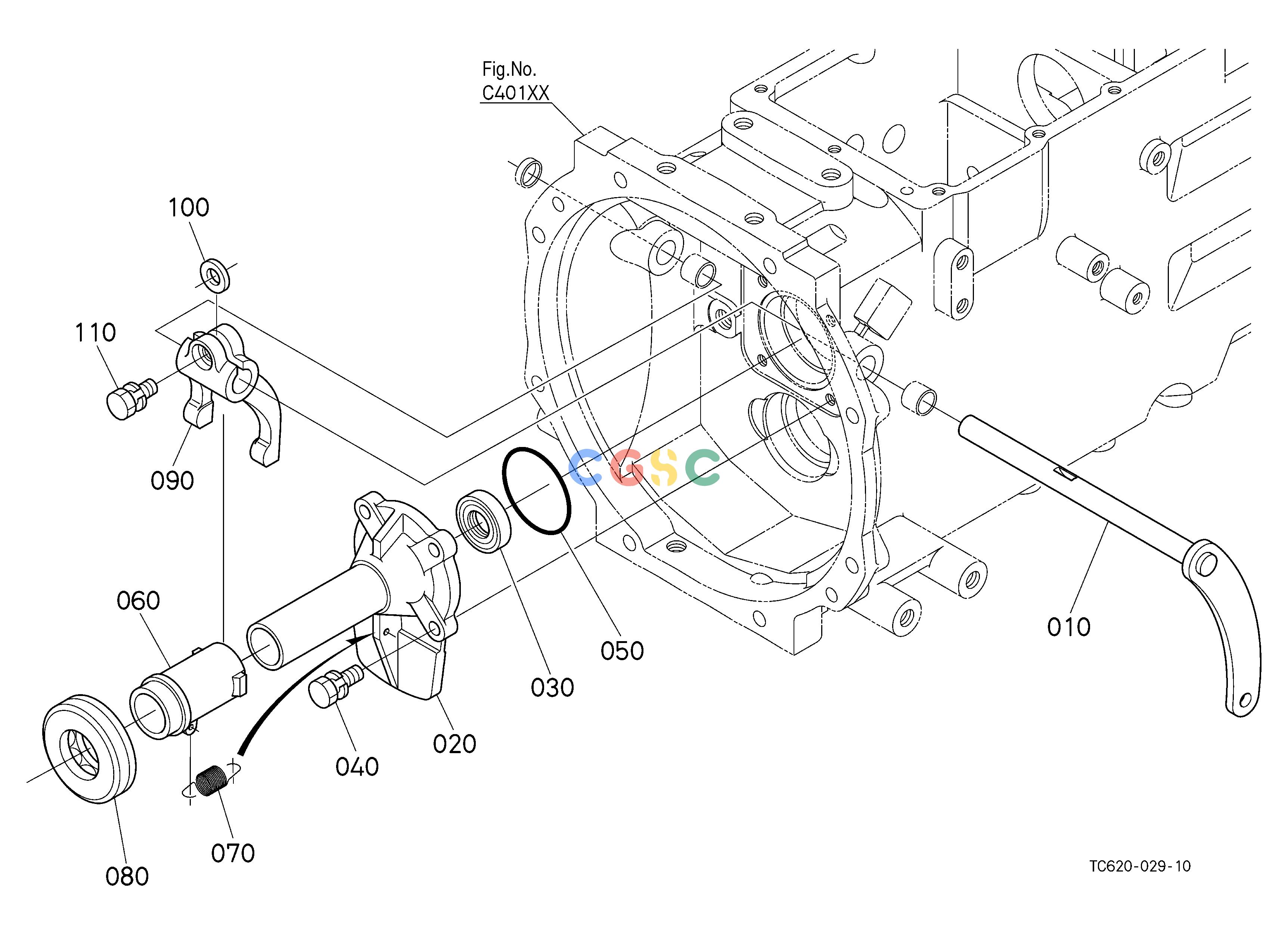久保田零件查询C20101 CLUTCH RELEASE FORK CLUTCH/TRANSMISSIONEPC Kubota online
