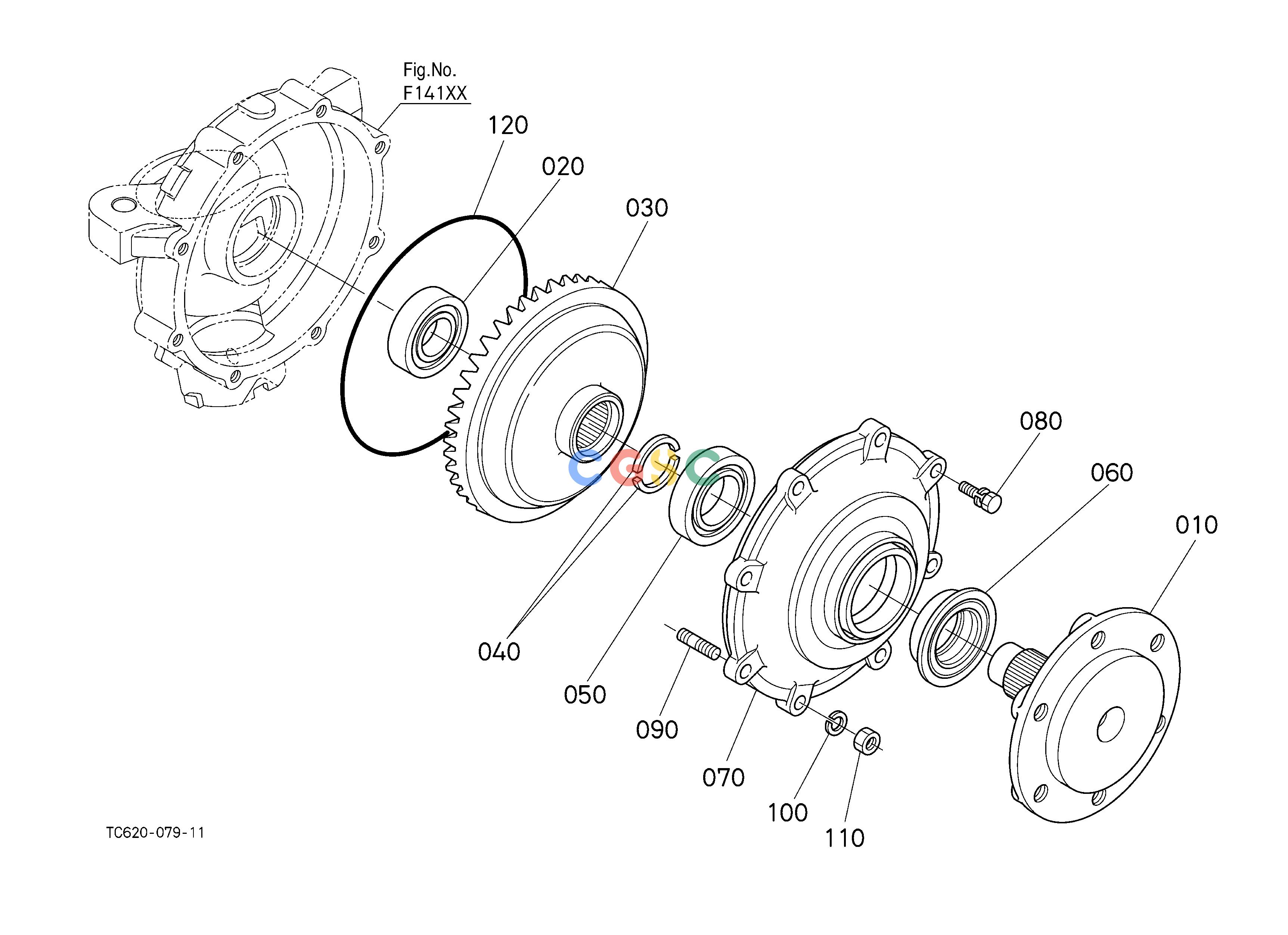 久保田零件查询F15100 FRONT AXLE LH FRONT AXLE/CHASSISEPC Kubota online