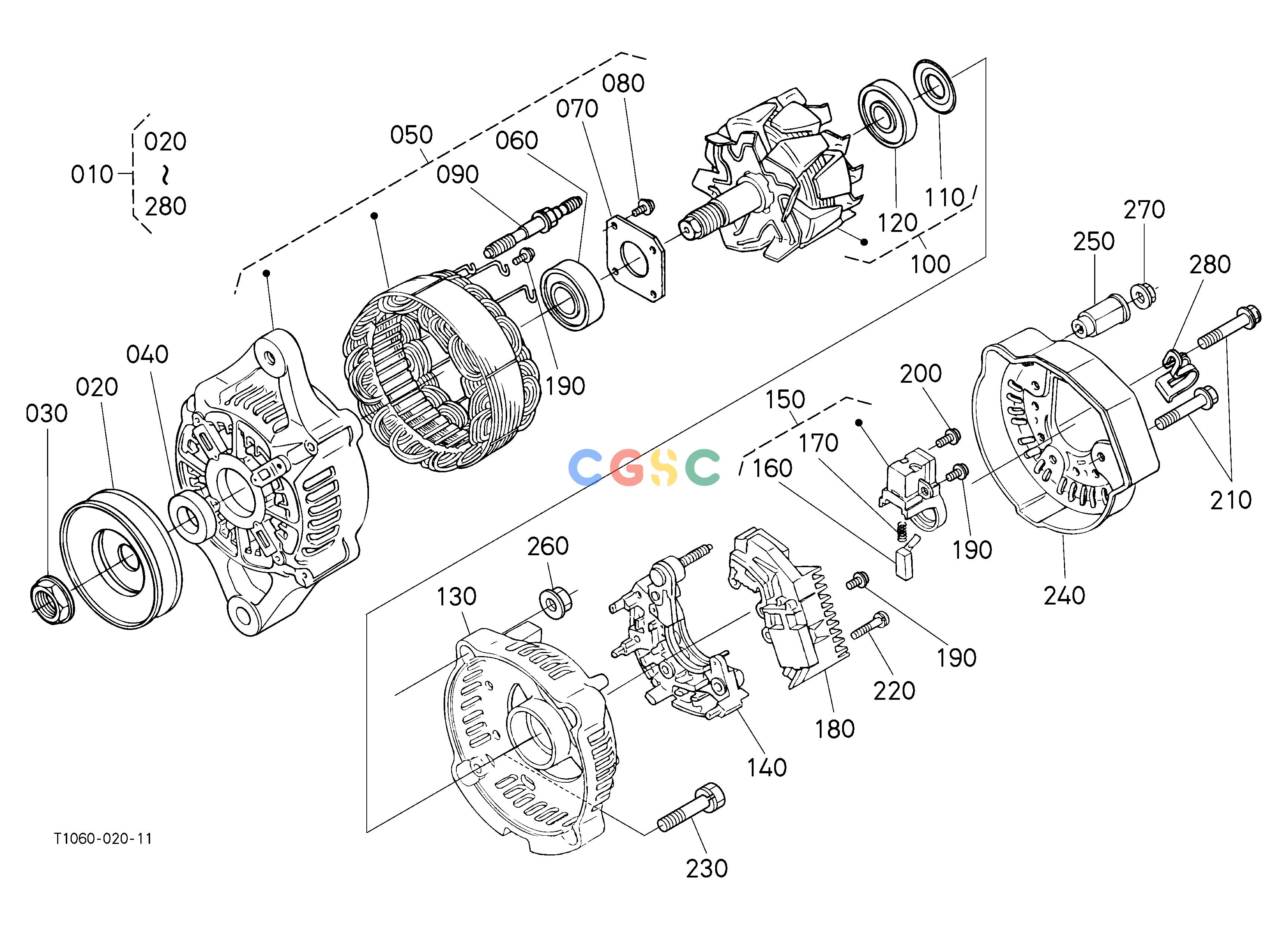 久保田零件查询A52001 ALTERNATOR [COMPONENT PARTS] [OLD] ## S.No.<=10130 S.No.;<=10130 ELECTRICAL SYSTEMEPC Kubota online