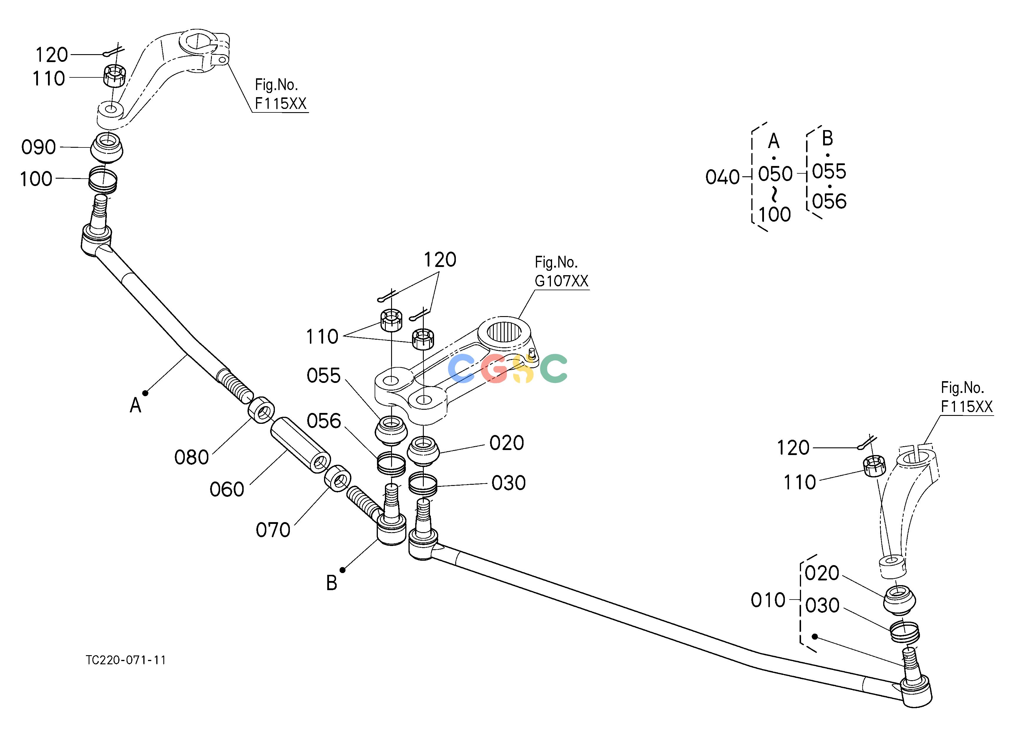 久保田零件查询G12001 STEERING LINKAGE [OLD] ## S.No.<=10093 S.No.;<=10093 STEERINGEPC Kubota online