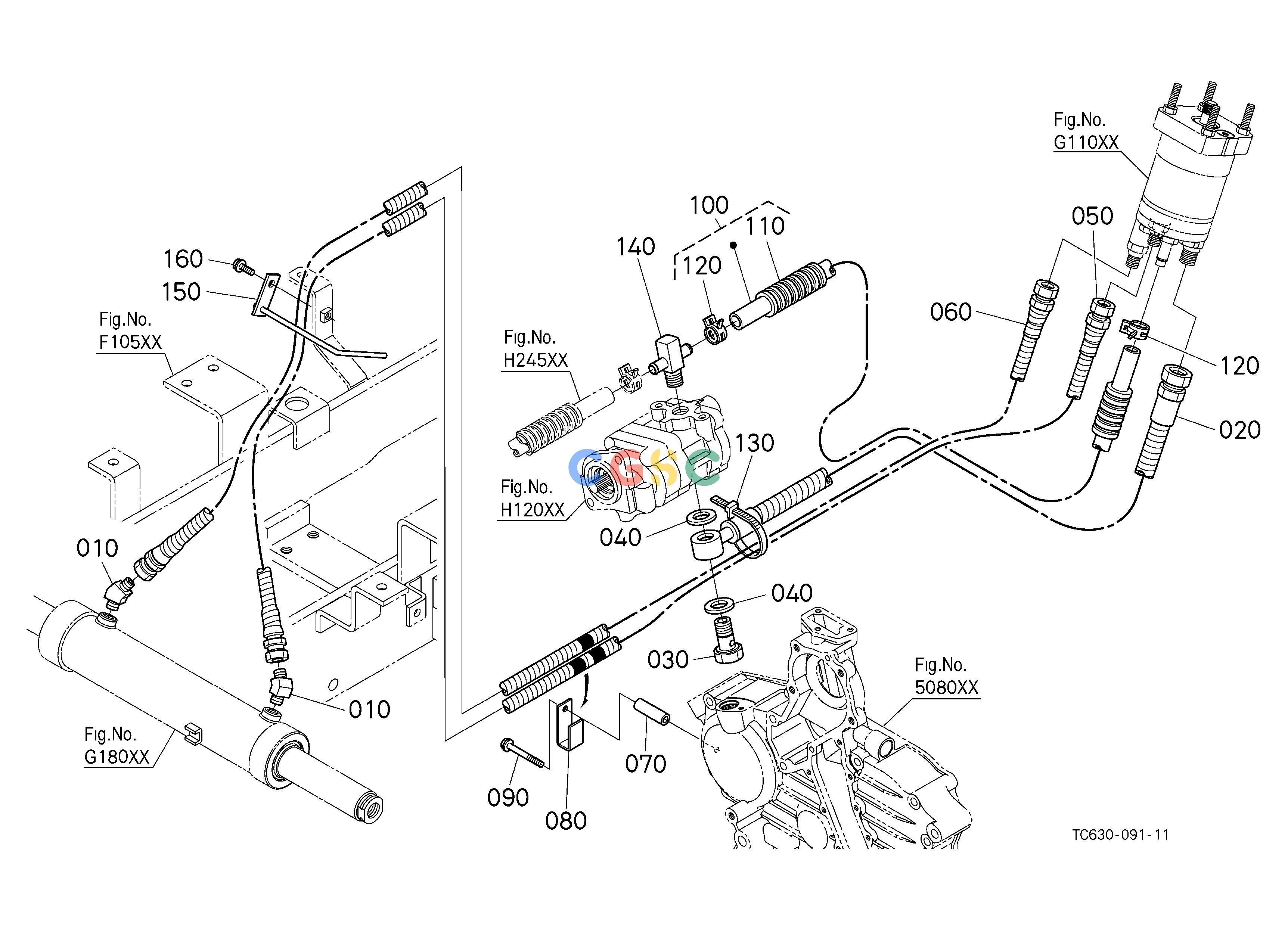 久保田零件查询H21500 HYDRAULIC OIL LINE (STEERING) HYDRAULIC SYSTEMEPC Kubota online