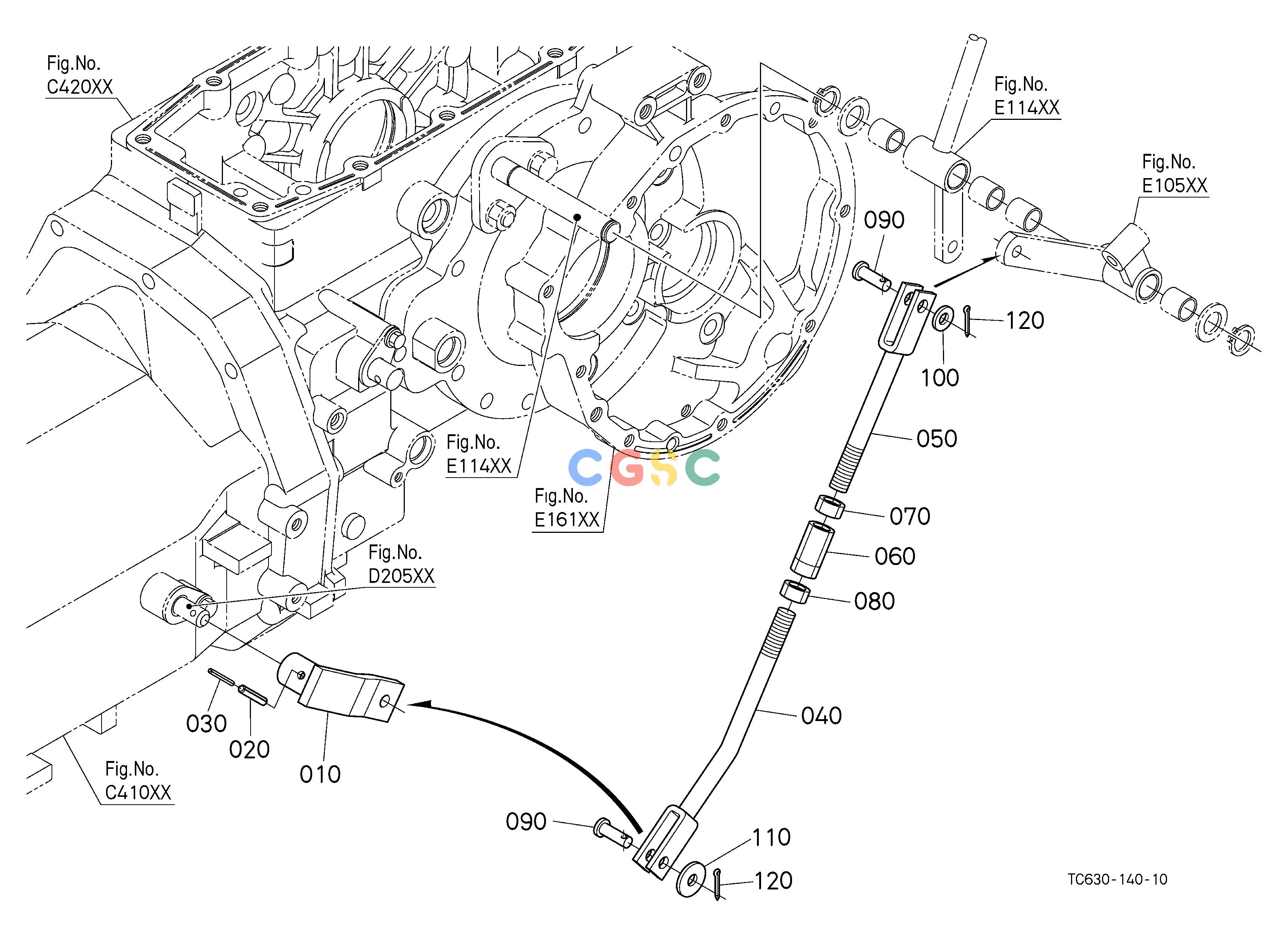 久保田零件查询E11300 SHUTTLE SHIFT ROD SPEED CHANGE SHIFT FORK/SHIFT LEVEREPC Kubota online