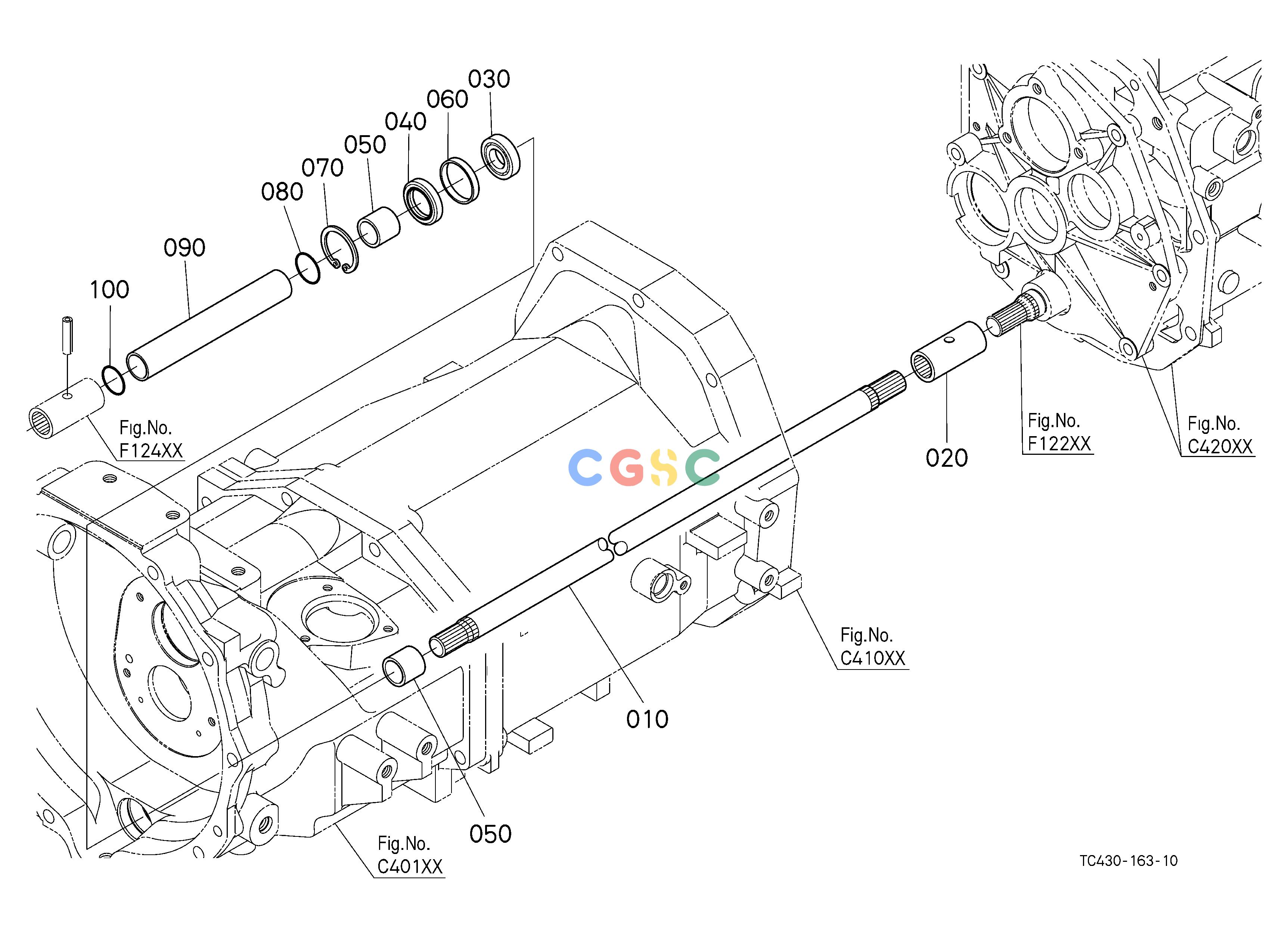 久保田零件查询F12300 FRONT PROPELLER SHAFT (REAR) FRONT AXLE/CHASSISEPC Kubota online