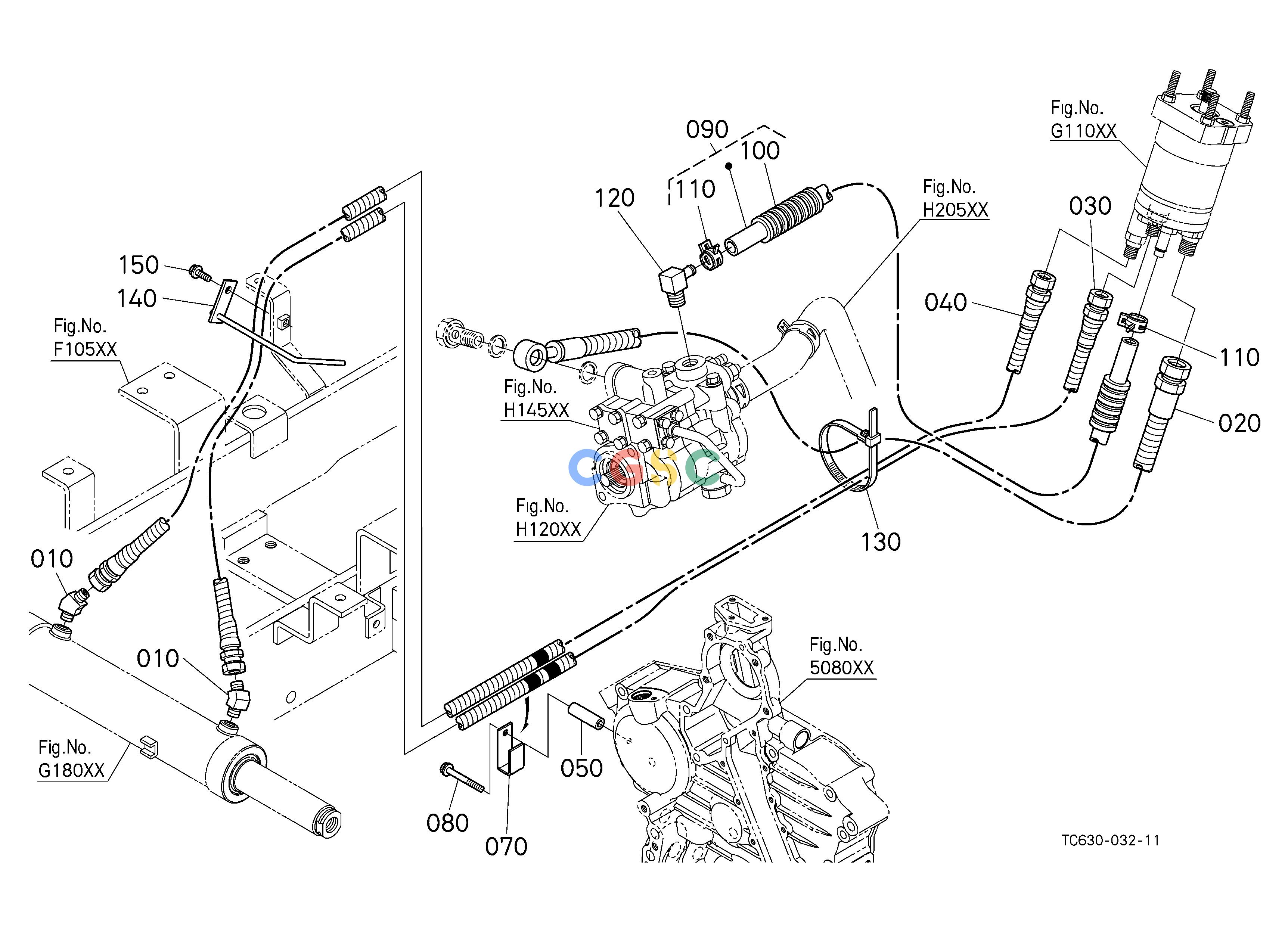 久保田零件查询H21502 HYDRAULIC OIL LINE (STEERING) HYDRAULIC SYSTEMEPC Kubota online
