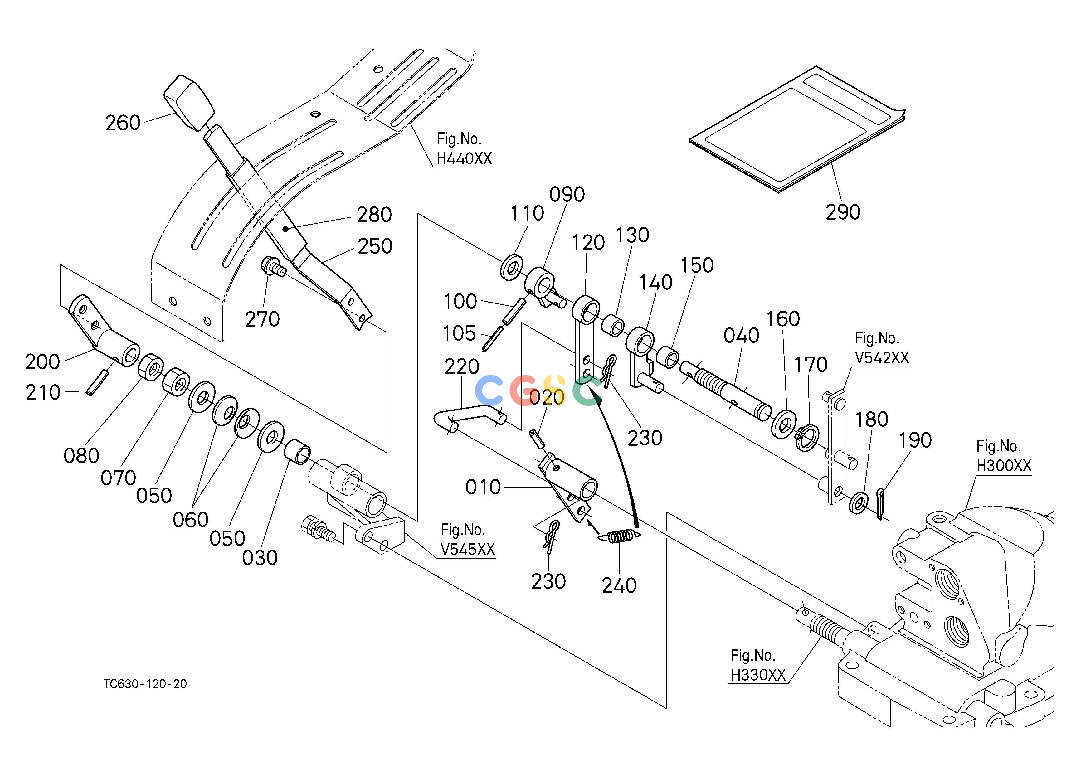 久保田零件查询V54000 POSITION CONTROL LEVER (WITH DRAFT) (W/G No.L8311C) [OPTION] OPTIONEPC Kubota online