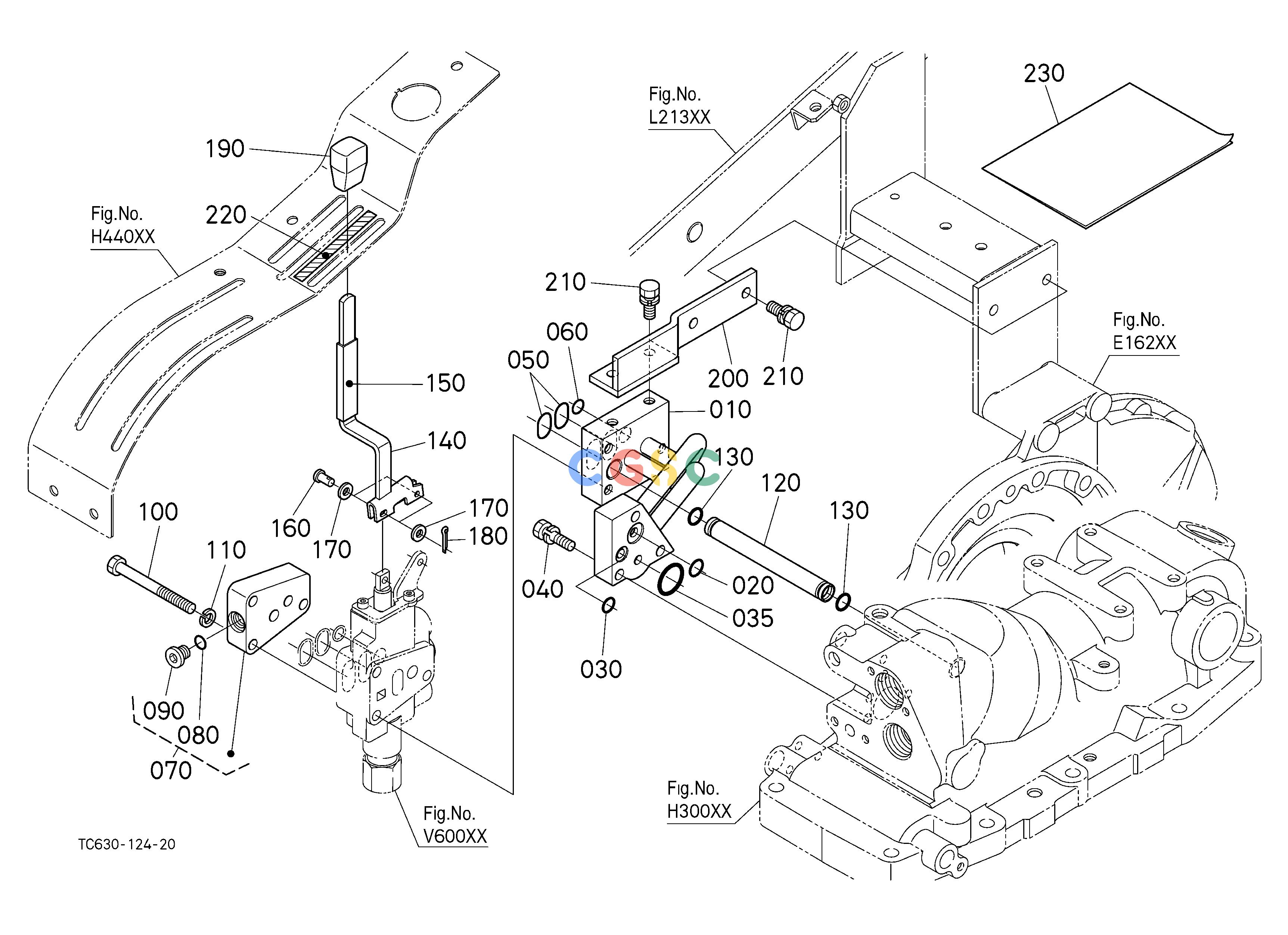 久保田零件查询V62101 AUXILIARY CONTROL VALVE LEVER (1ST) (W/G No.L8560) [OPTION] OPTIONEPC Kubota online