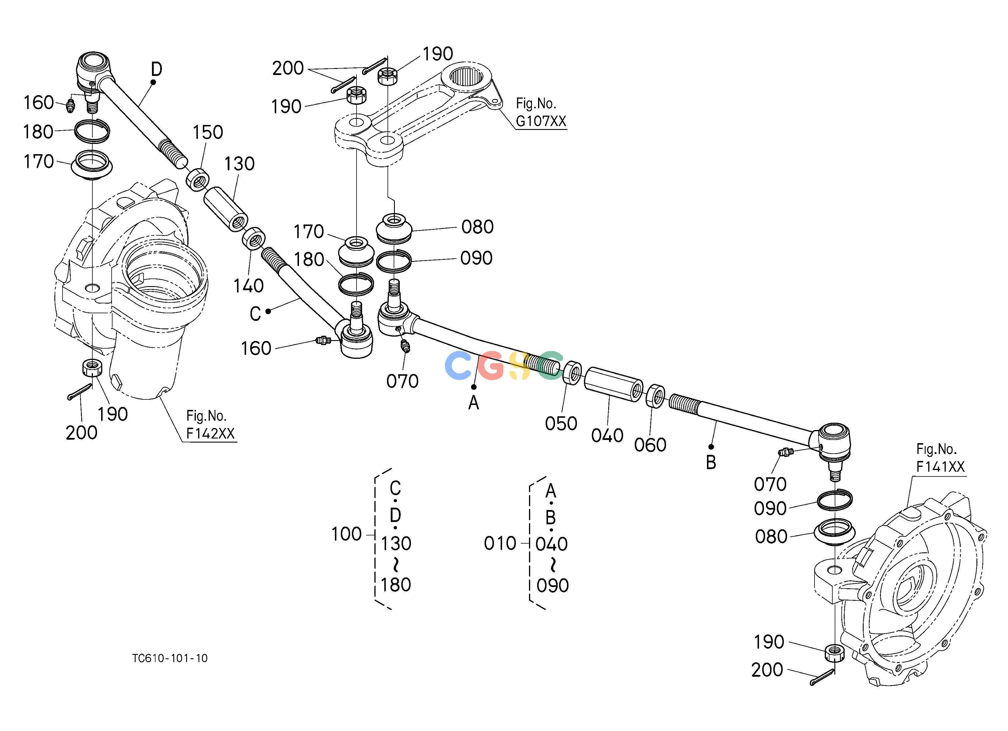 久保田零件查询G12001 STEERING LINKAGE [OLD] ## S.No.<=57110 S.No.;<=57110 STEERINGEPC Kubota online