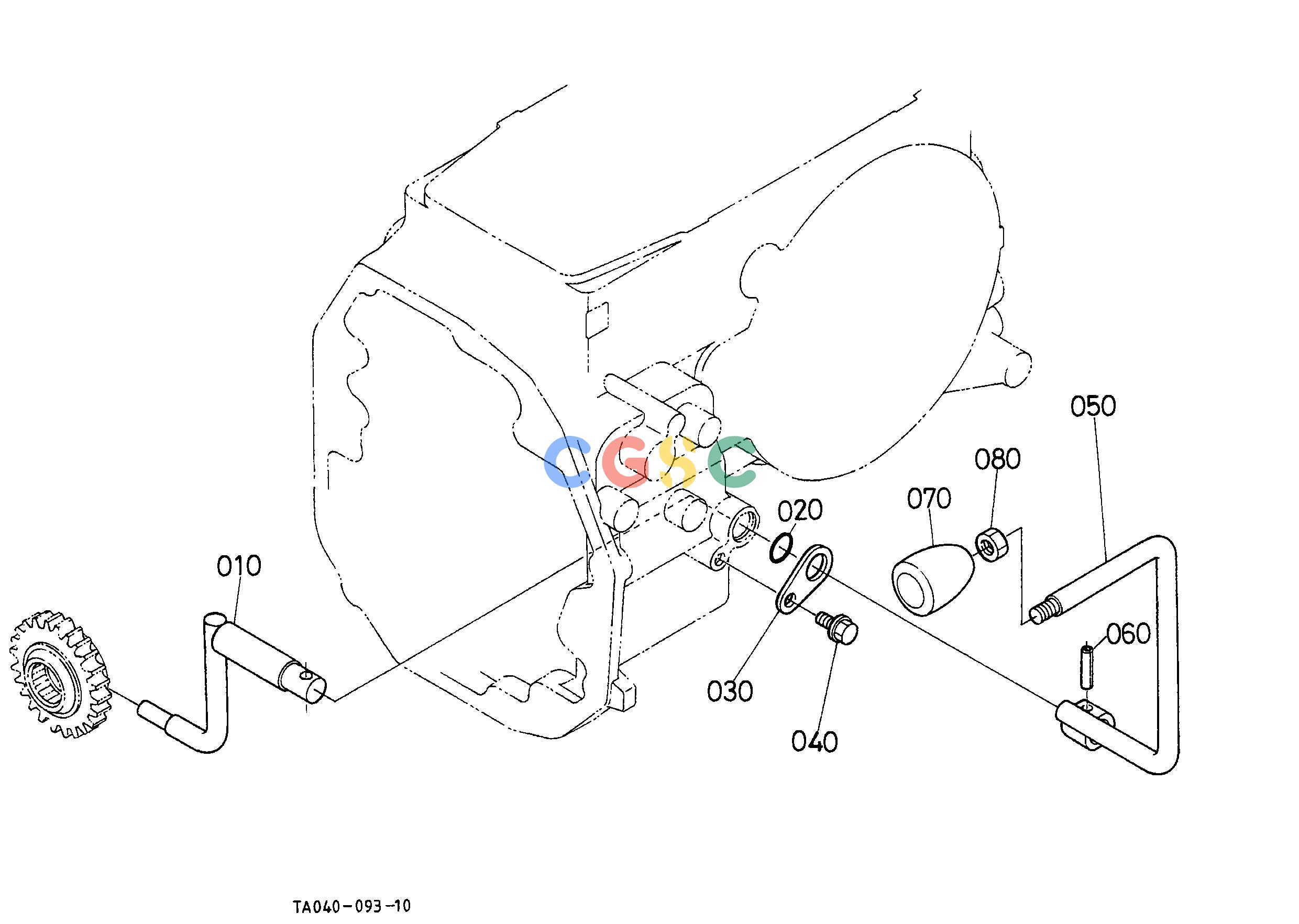 久保田零件查询T10300 FRONT WHEEL DRIVE LEVER FRONT AXLE/CHASSISEPC Kubota online