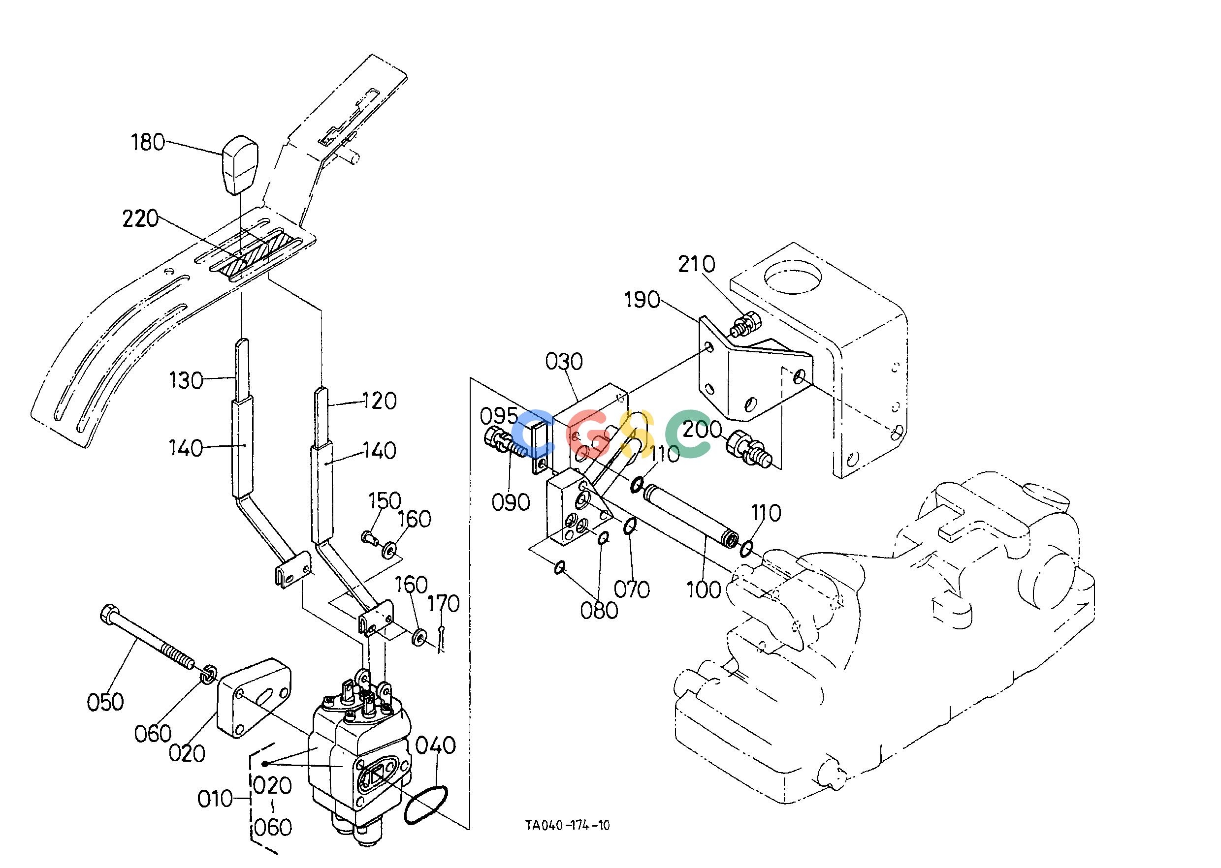 久保田零件查询T13100 REMOTE CONTROL VALVE LEVER HYDRAULIC SYSTEMEPC Kubota online