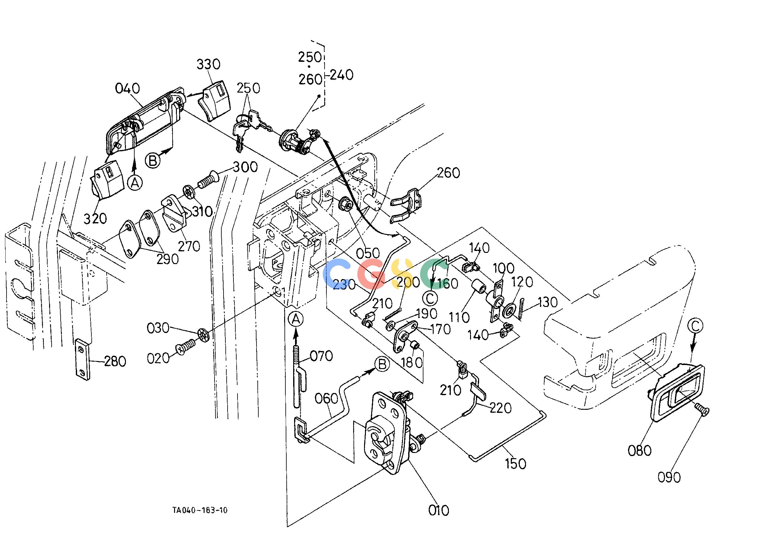 久保田零件查询T14900 DOOR LOCK RH CABEPC Kubota online