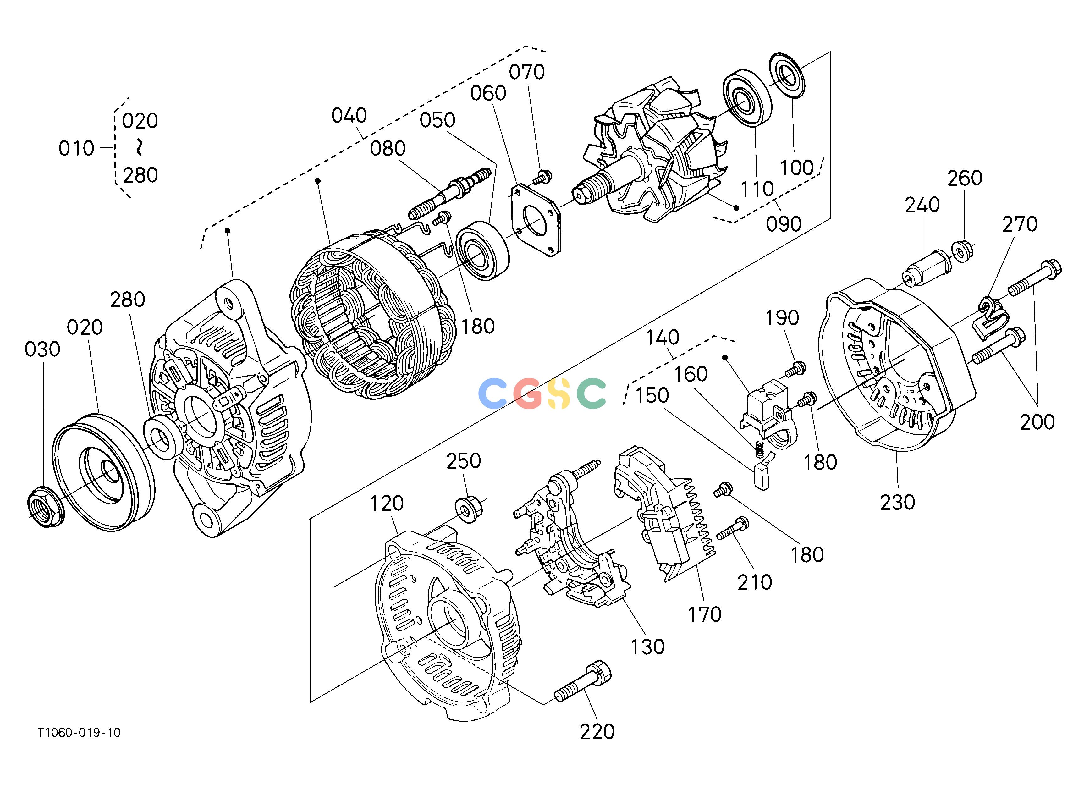 久保田零件查询A52000 ALTERNATOR [COMPONENT PARTS] [A] ELECTRICAL SYSTEMEPC Kubota online