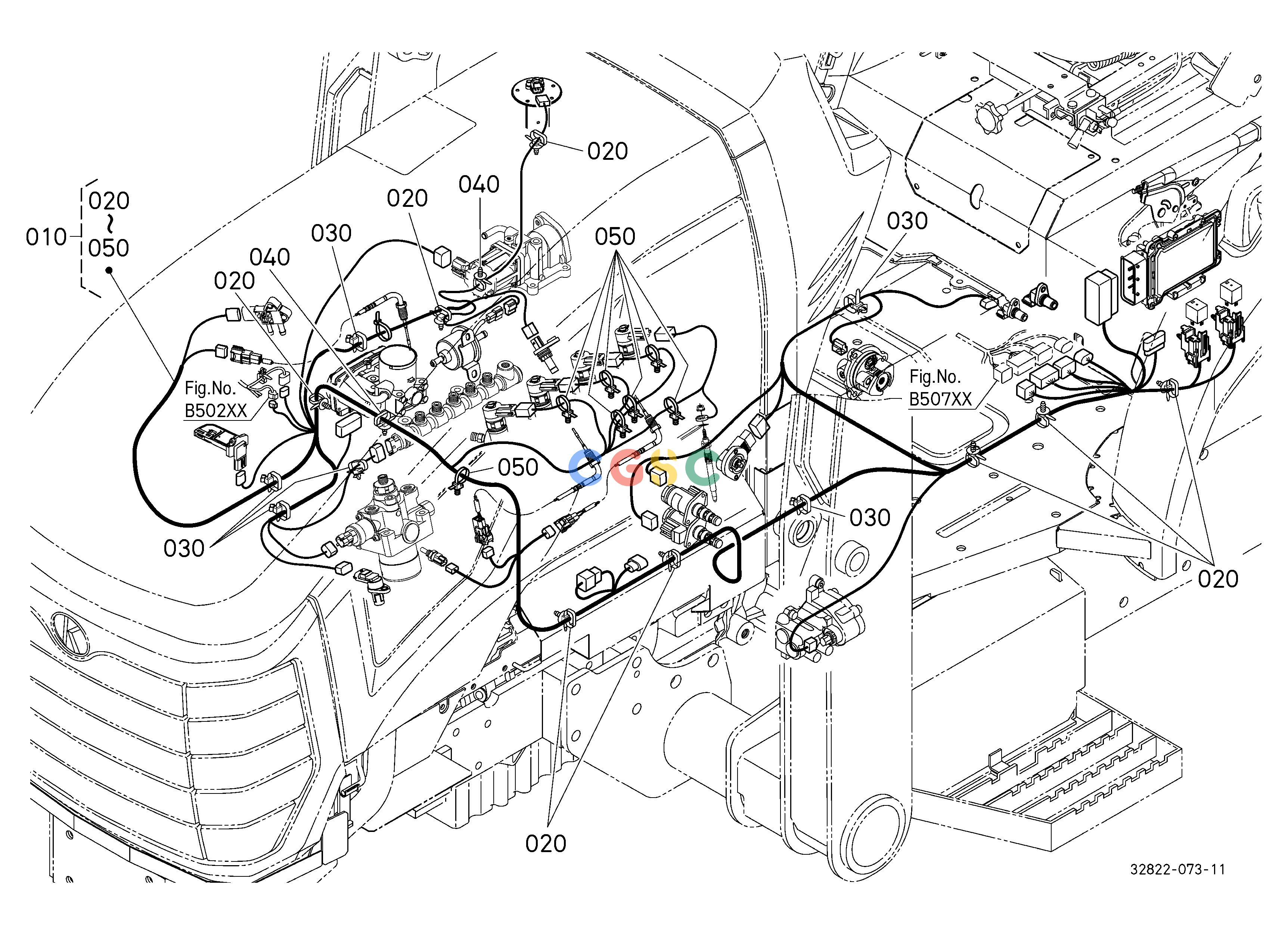 久保田零件查询B50102 ELECTRICAL WIRING (ENGINE) [CA] ELECTRICAL SYSTEMEPC Kubota online