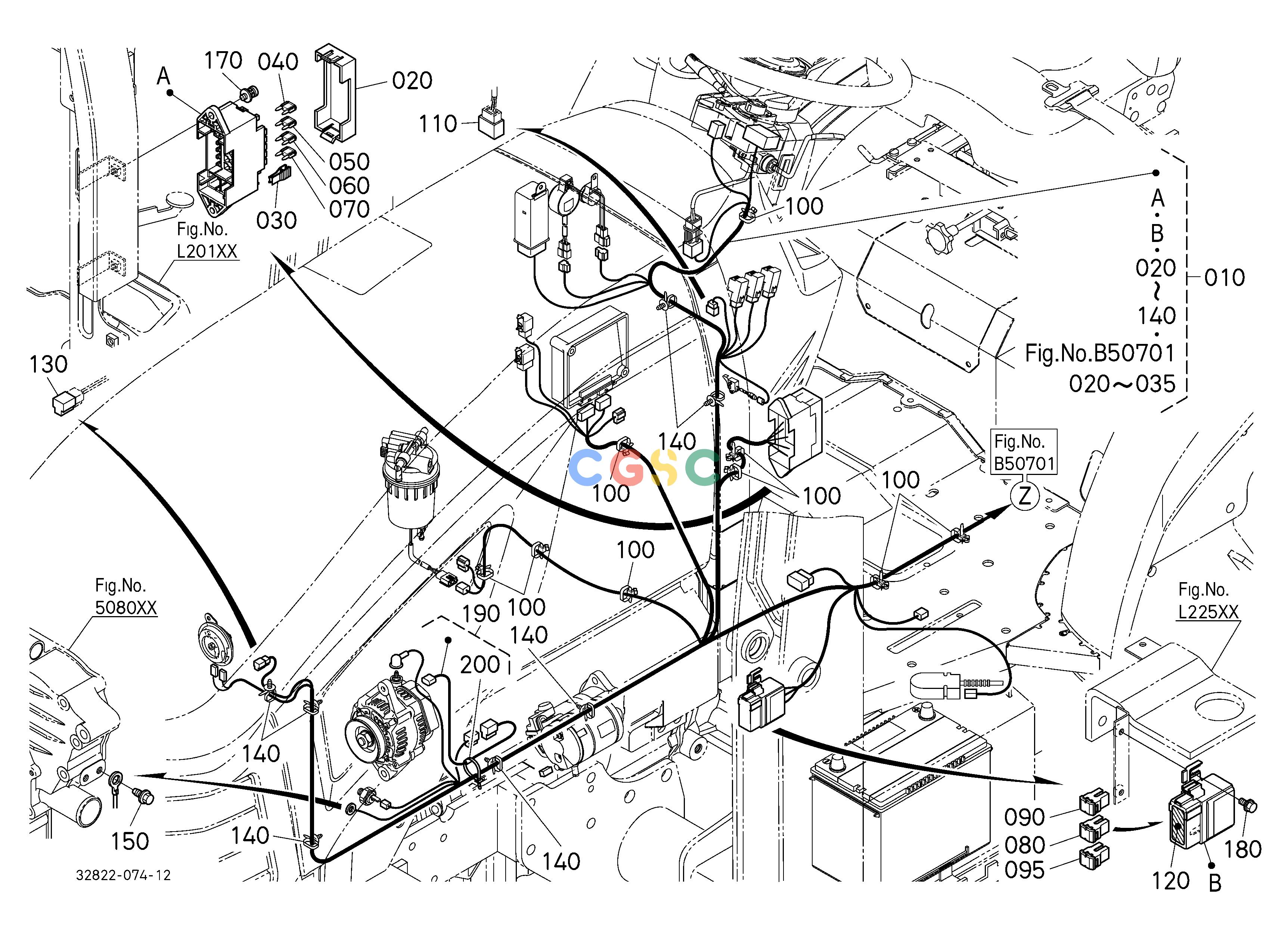 久保田零件查询B50302 ELECTRICAL WIRING (FRONT) [CA] ELECTRICAL SYSTEMEPC Kubota online