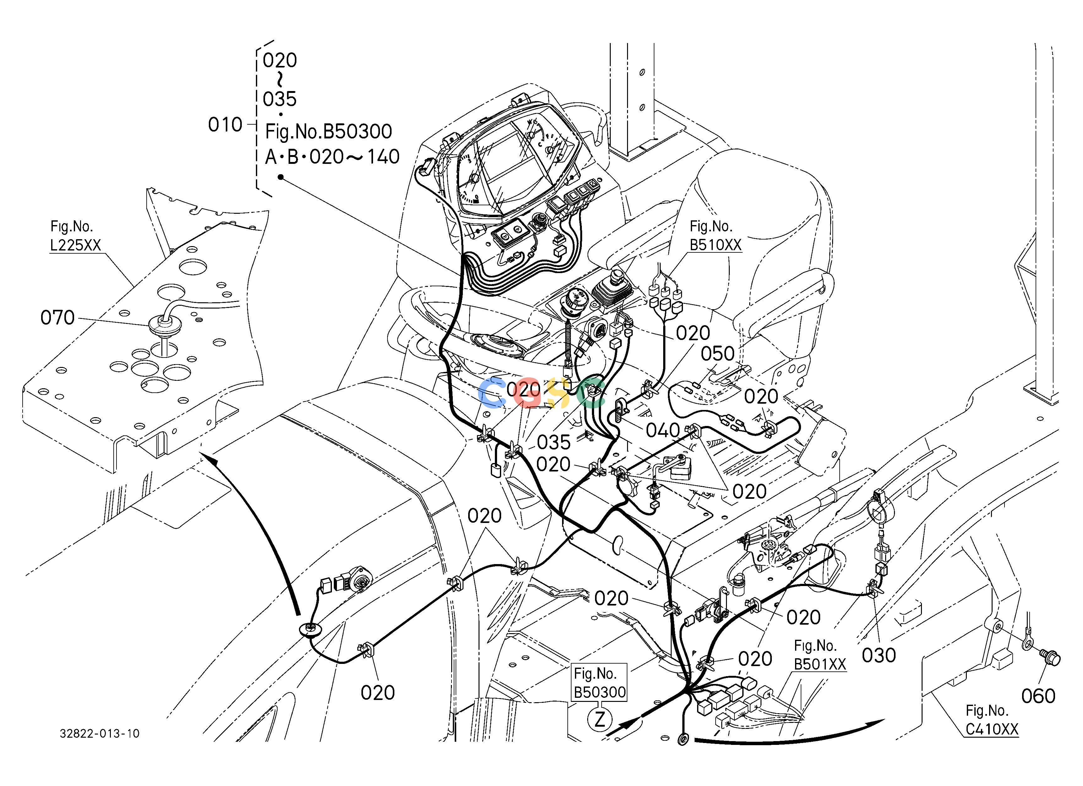 久保田零件查询B50700 ELECTRICAL WIRING (REAR) [A] ELECTRICAL SYSTEMEPC Kubota online