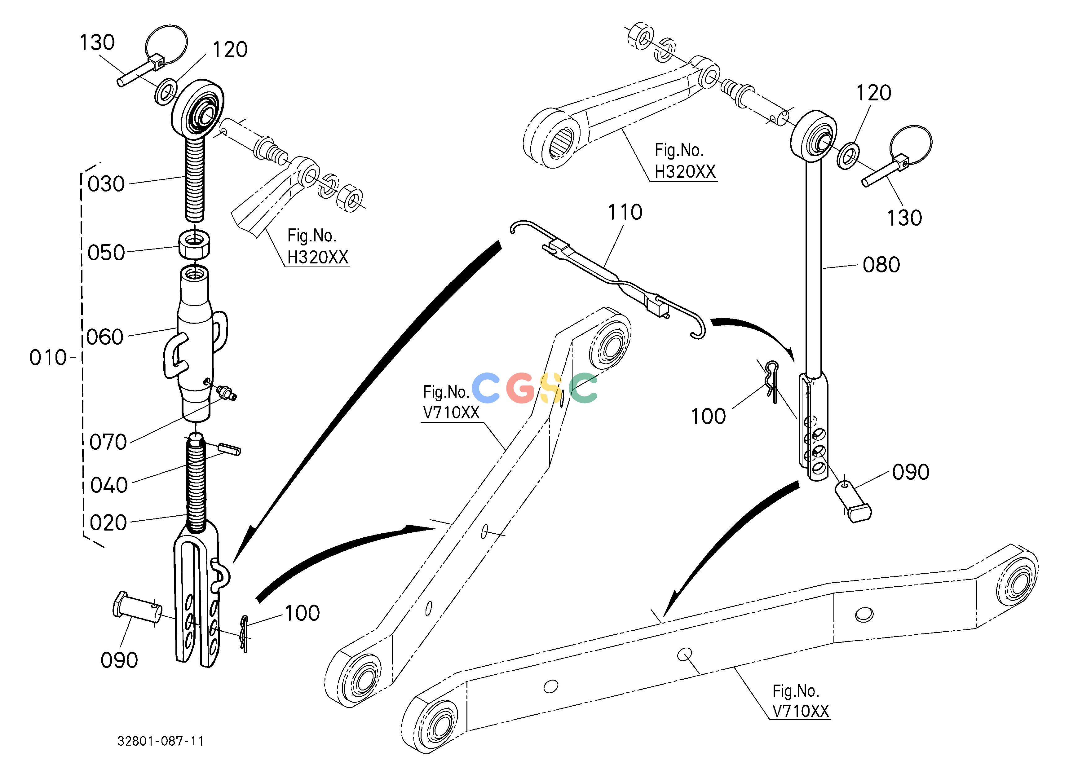 久保田零件查询V72000 3-POINT LINKAGE (LIFT ROD) (W/G No.L3961) [OPTION] OPTIONEPC Kubota online