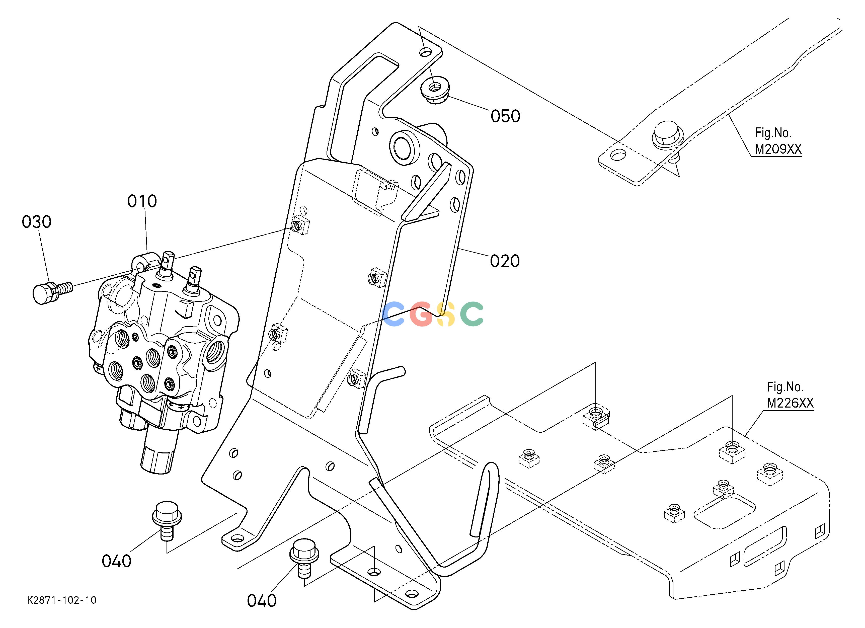 久保田零件查询U95000 FRONT CONTROL VALVE KIT (VALVE) [OPTION] OPTIONEPC Kubota online