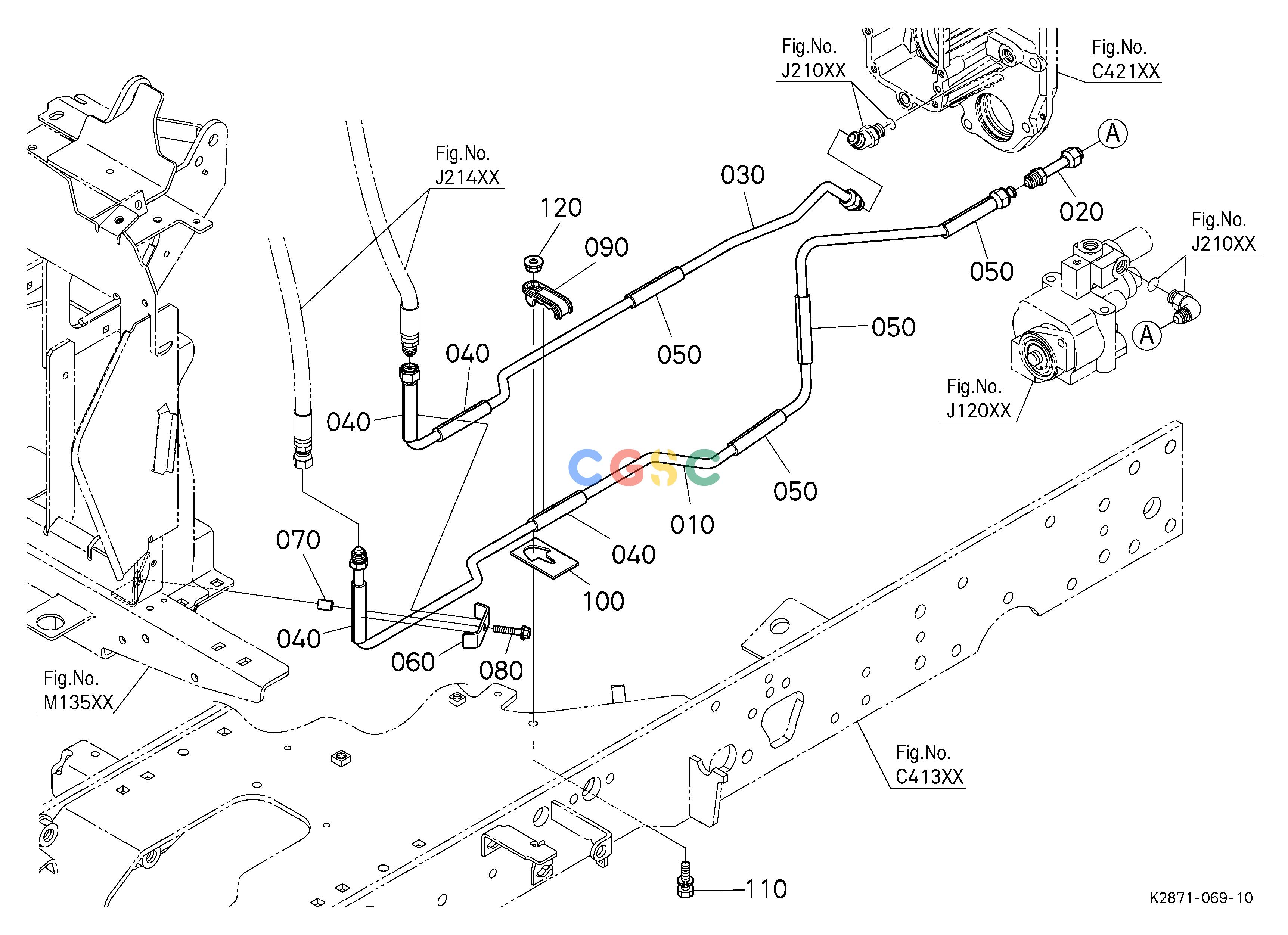 久保田零件查询J21500 HYDRAULIC OIL LINE (STEERING 2) PUMP/MOTOR SYSTEMEPC Kubota online