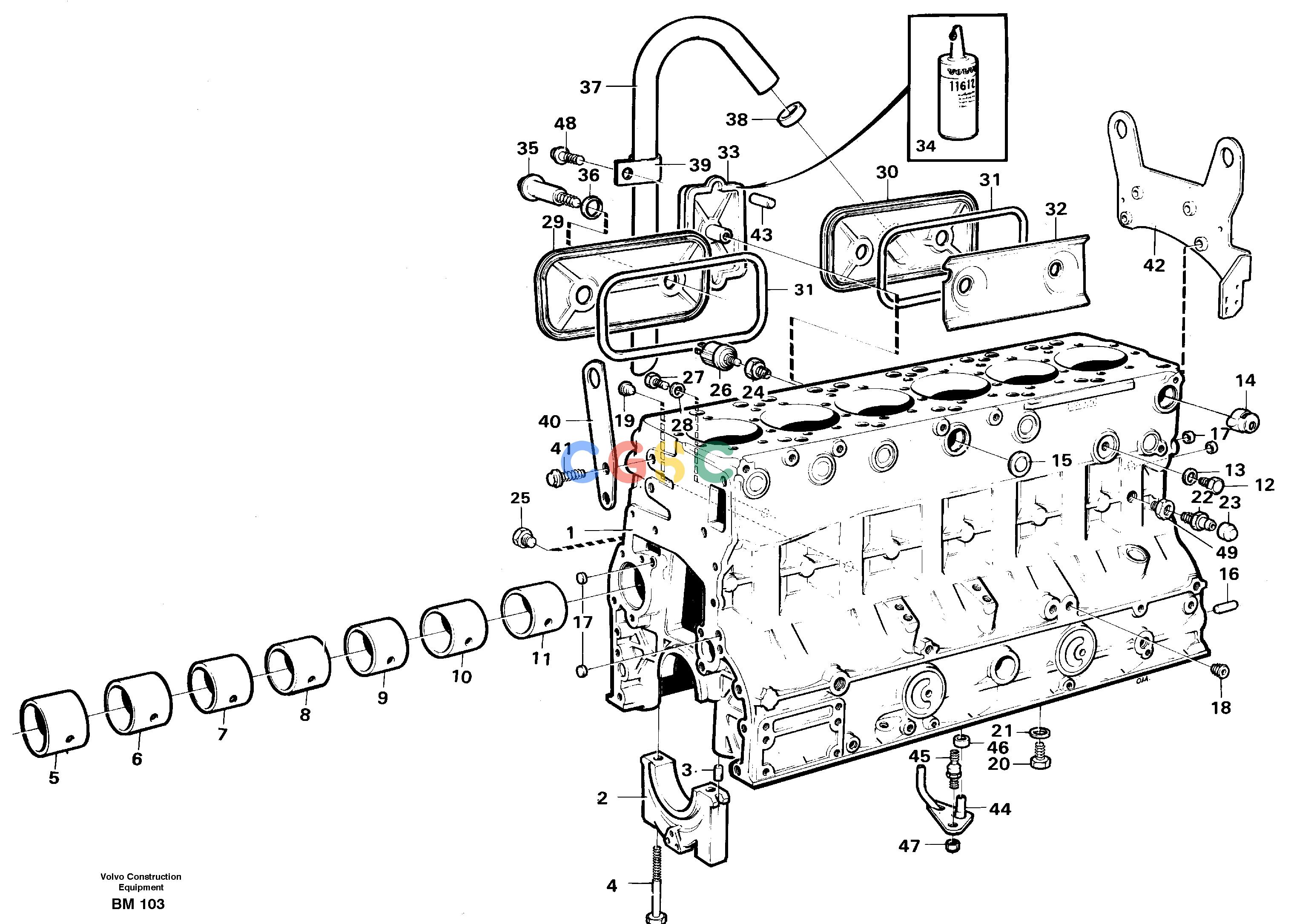 沃尔沃零件查询A20C Cylinder blockSER NO 3052-477990-8192730NoneNoneNoneAutodata Volvo online