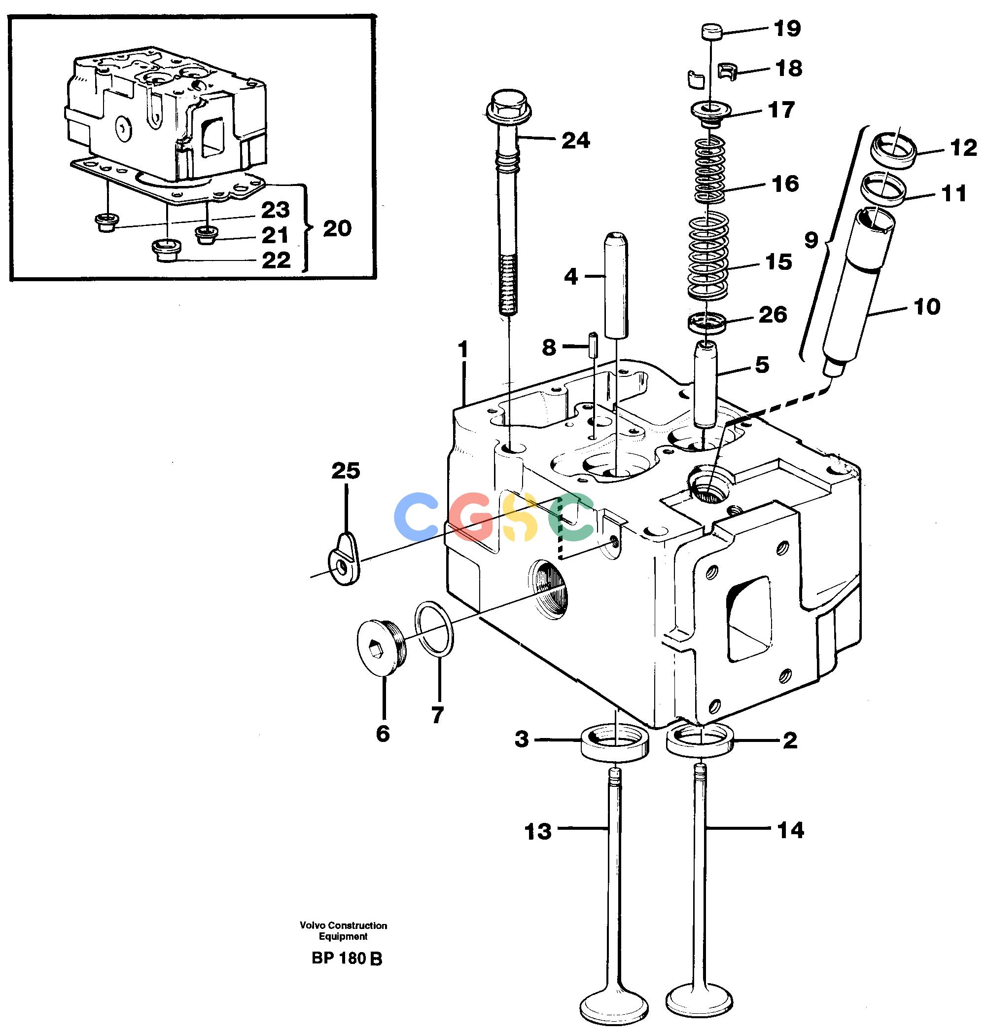 沃尔沃零件查询A30C Cylinder headNoneTD103KBE-TD104KAENoneNoneNoneAutodata Volvo online