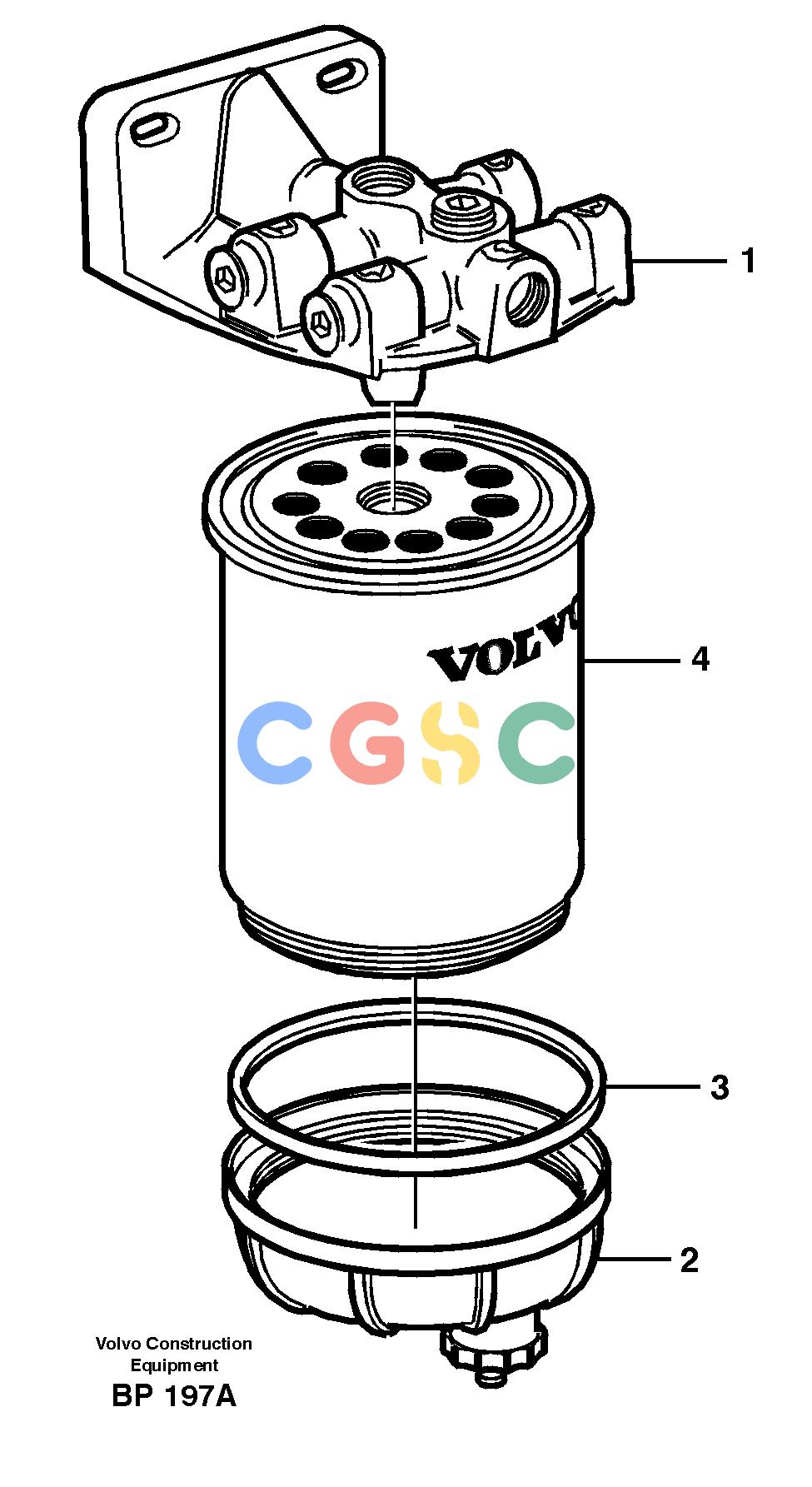 沃尔沃零件查询A30C Water separatorNone NoneNoneNoneAutodata Volvo online