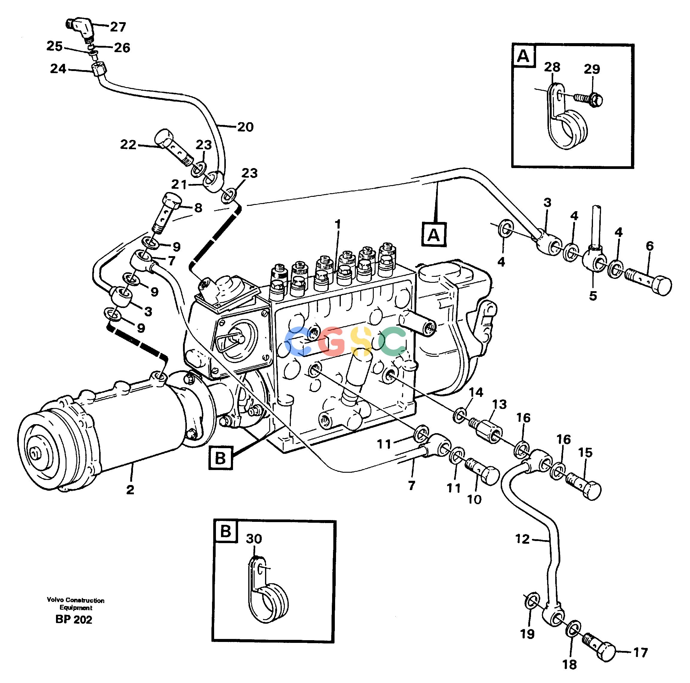 沃尔沃零件查询A30C Injection pump, oil pipeNone NoneNoneNoneAutodata Volvo online