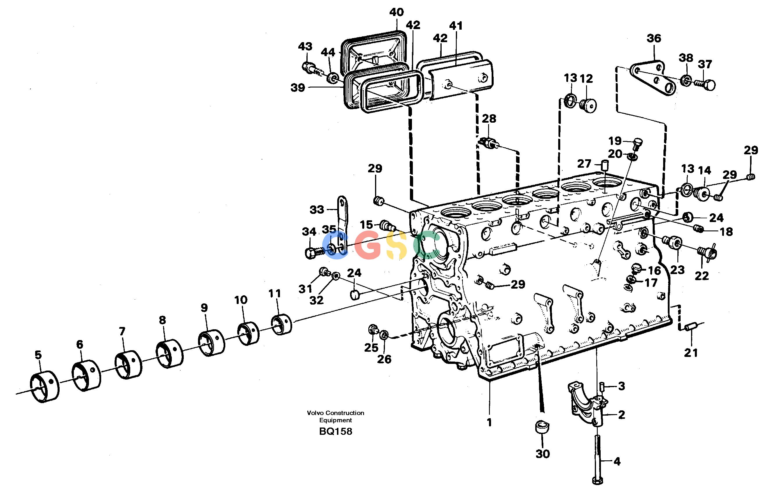 沃尔沃零件查询A35C Cylinder blockSER NO 4621-, SER NO USA 60001- NoneNoneNoneAutodata Volvo online