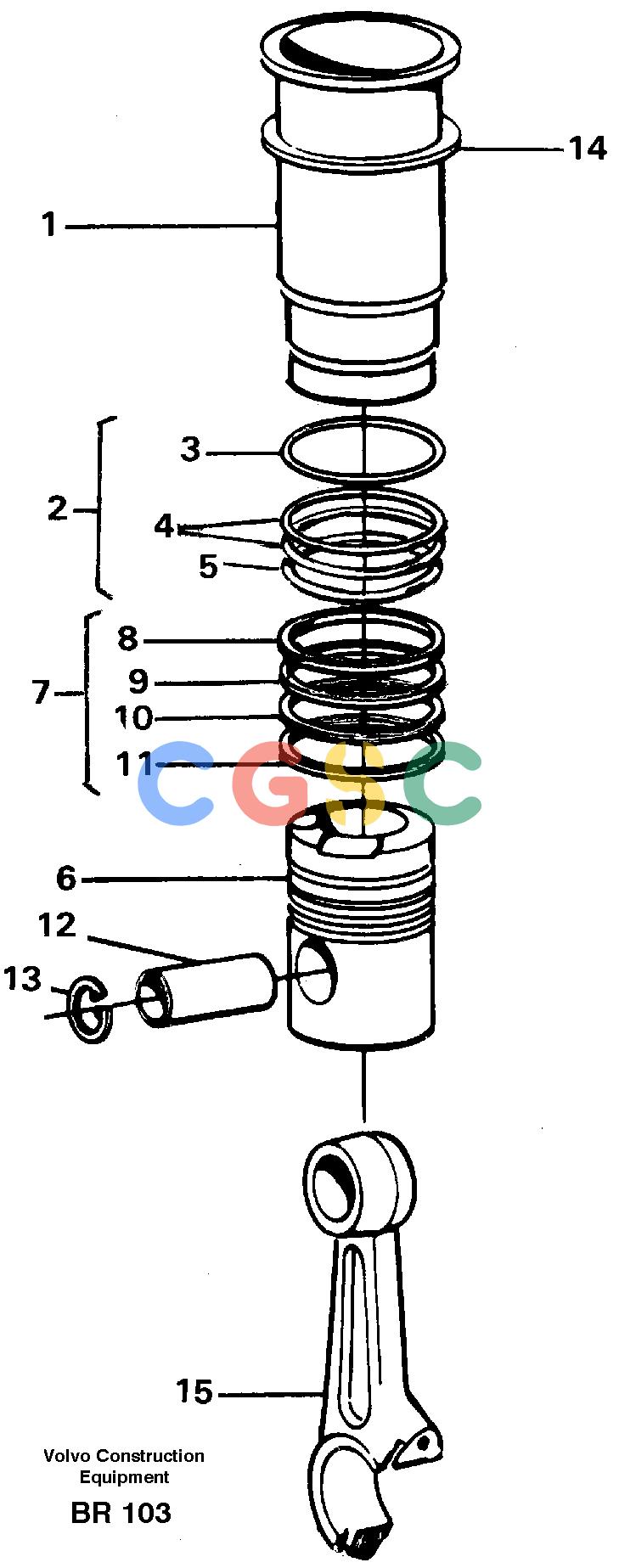 沃尔沃零件查询A40 Cylinder linerSER NO 1201-, SER NO USA 60101- NoneNoneNoneAutodata Volvo online