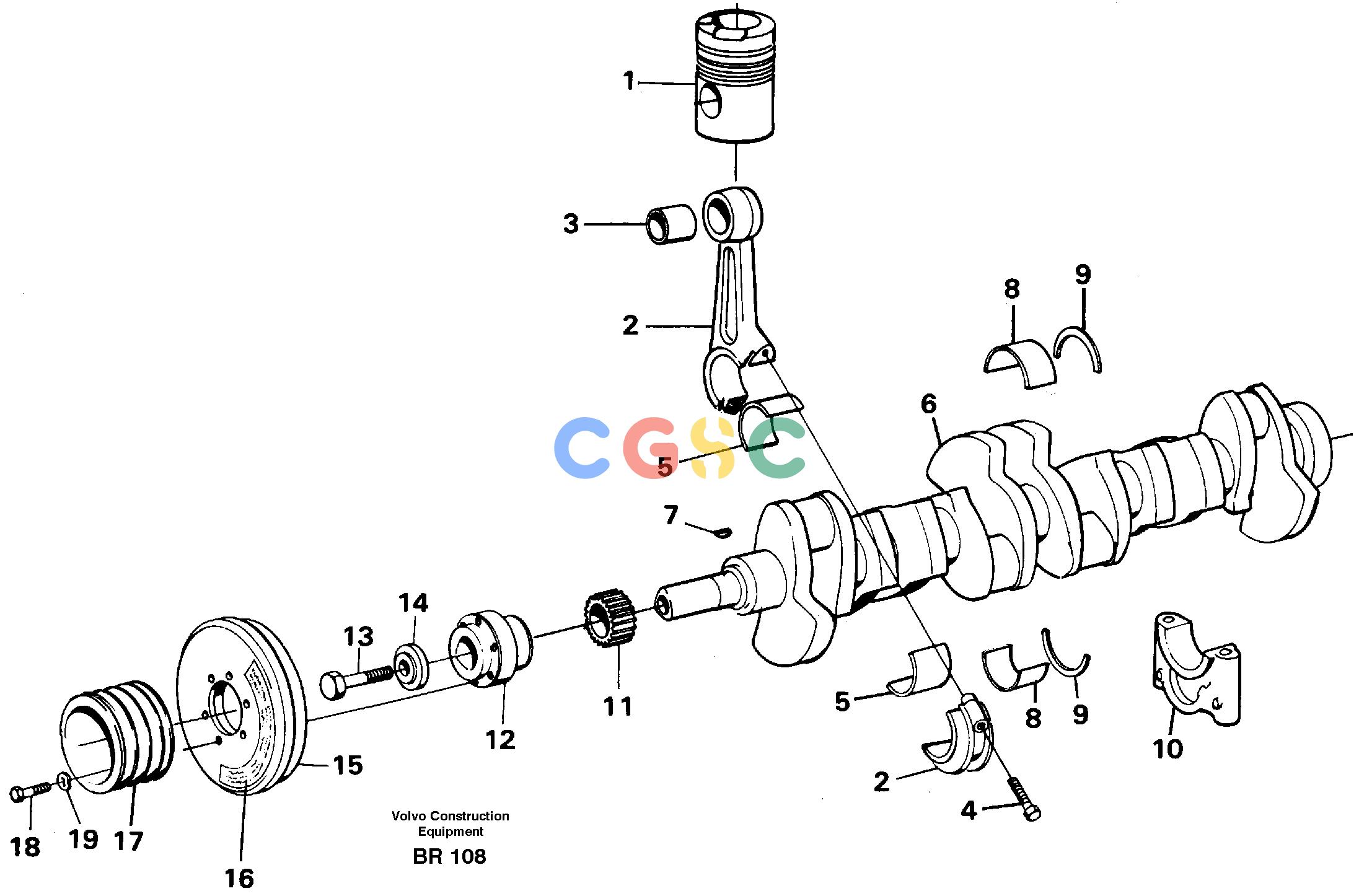 沃尔沃零件查询A40 Crankshaft and related partsSER NO 1201-, SER NO USA 60101- NoneNoneNoneAutodata Volvo online