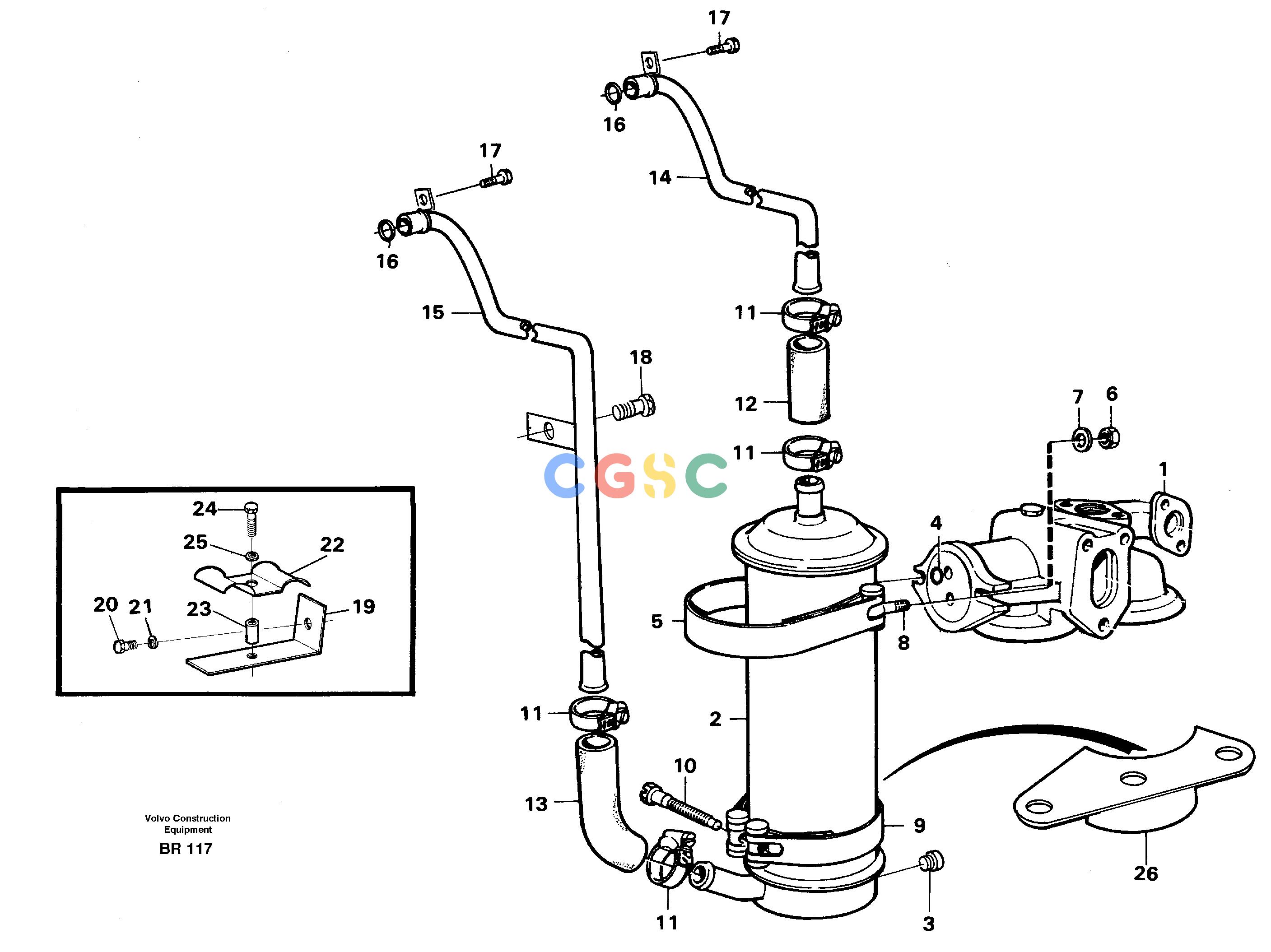 沃尔沃零件查询A40 Oil coolerSER NO 1201-, SER NO USA 60101- NoneNoneNoneAutodata Volvo online