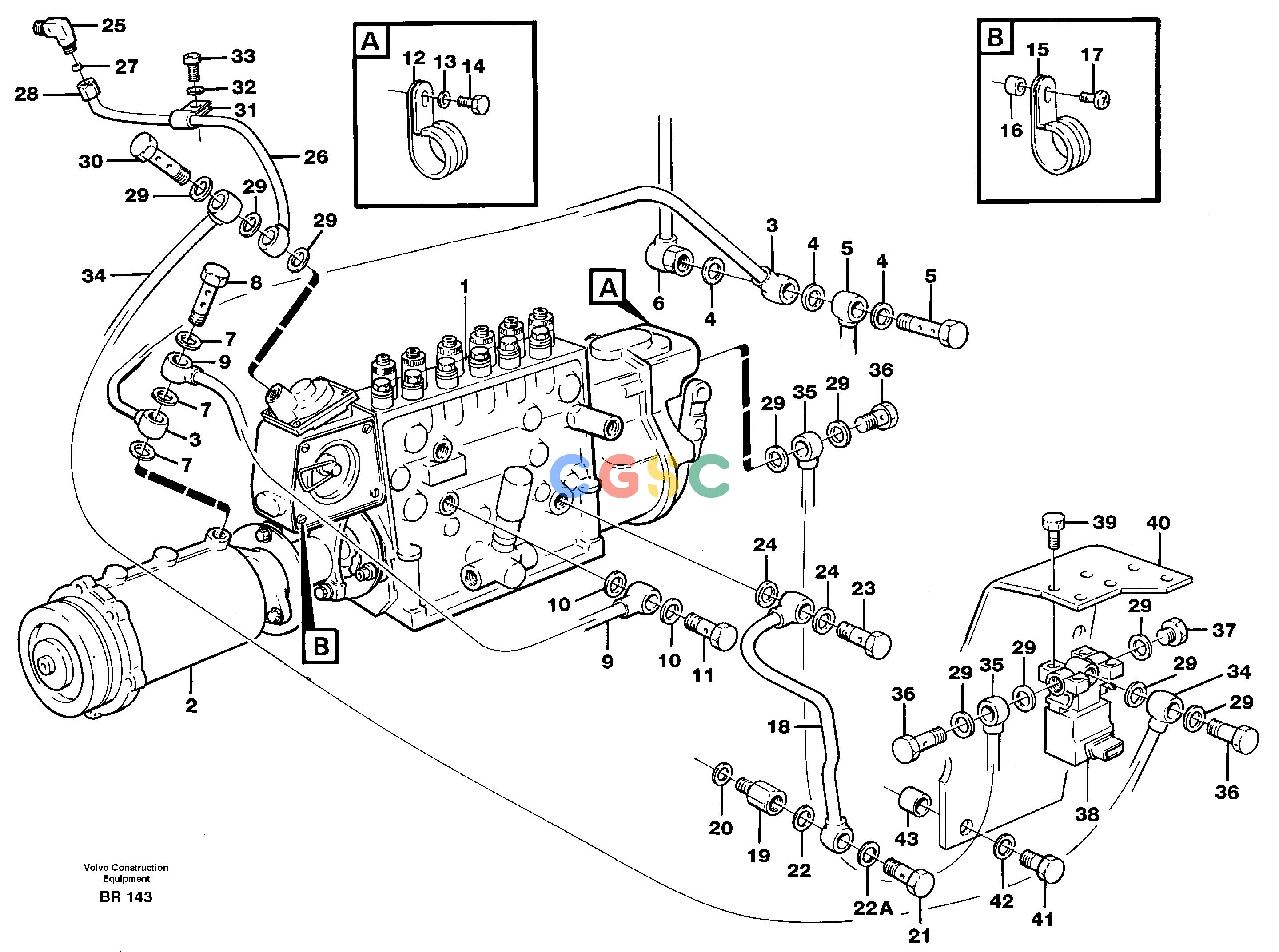 沃尔沃零件查询A40 Fuel injection pump, Oil pipes and vacuum hoseSER NO 1201-, SER NO USA 60101- NoneNoneNoneAutodata Volvo online