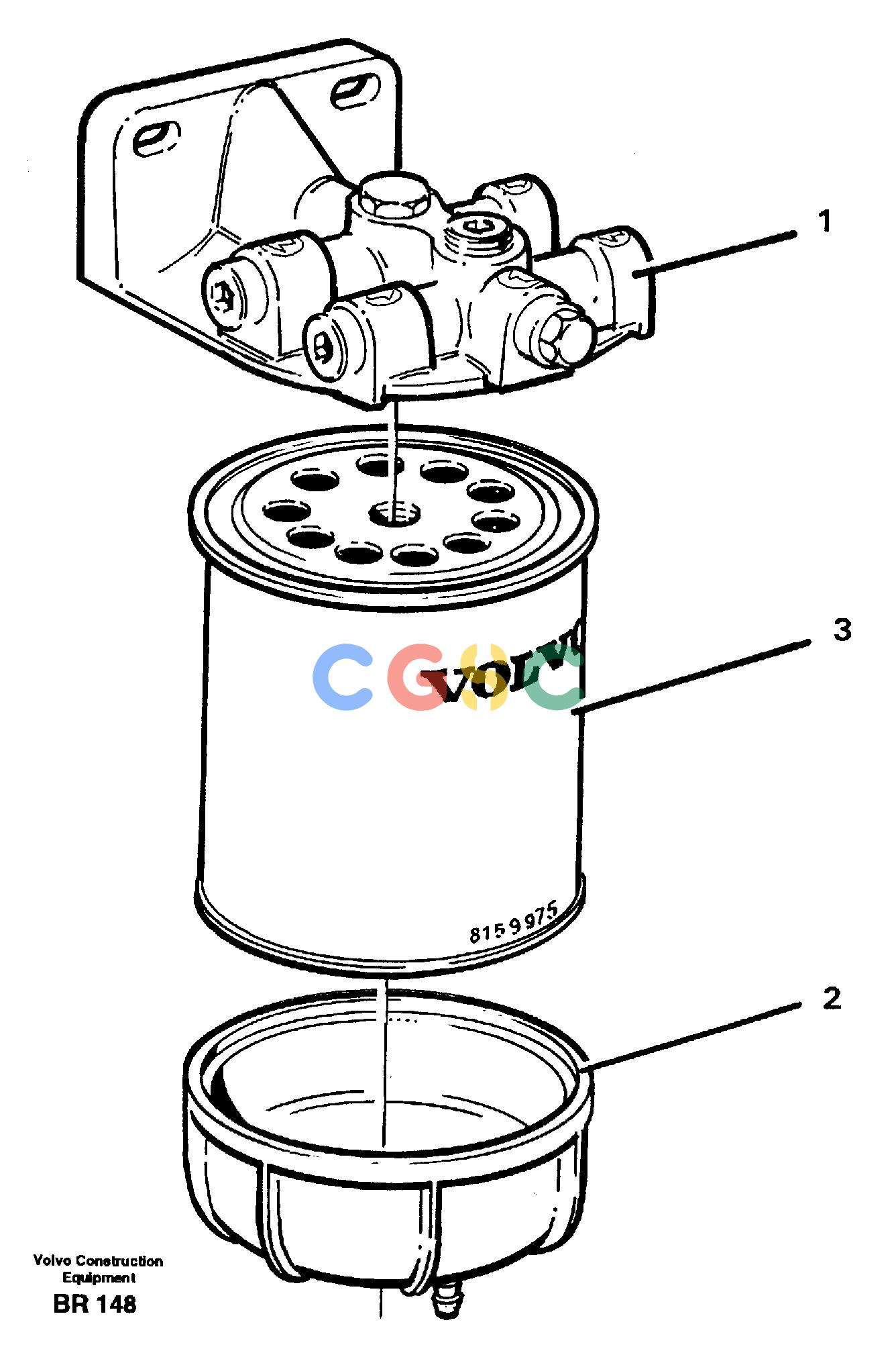 沃尔沃零件查询A40 Water separatorSER NO 1201-, SER NO USA 60101- NoneNoneNoneAutodata Volvo online