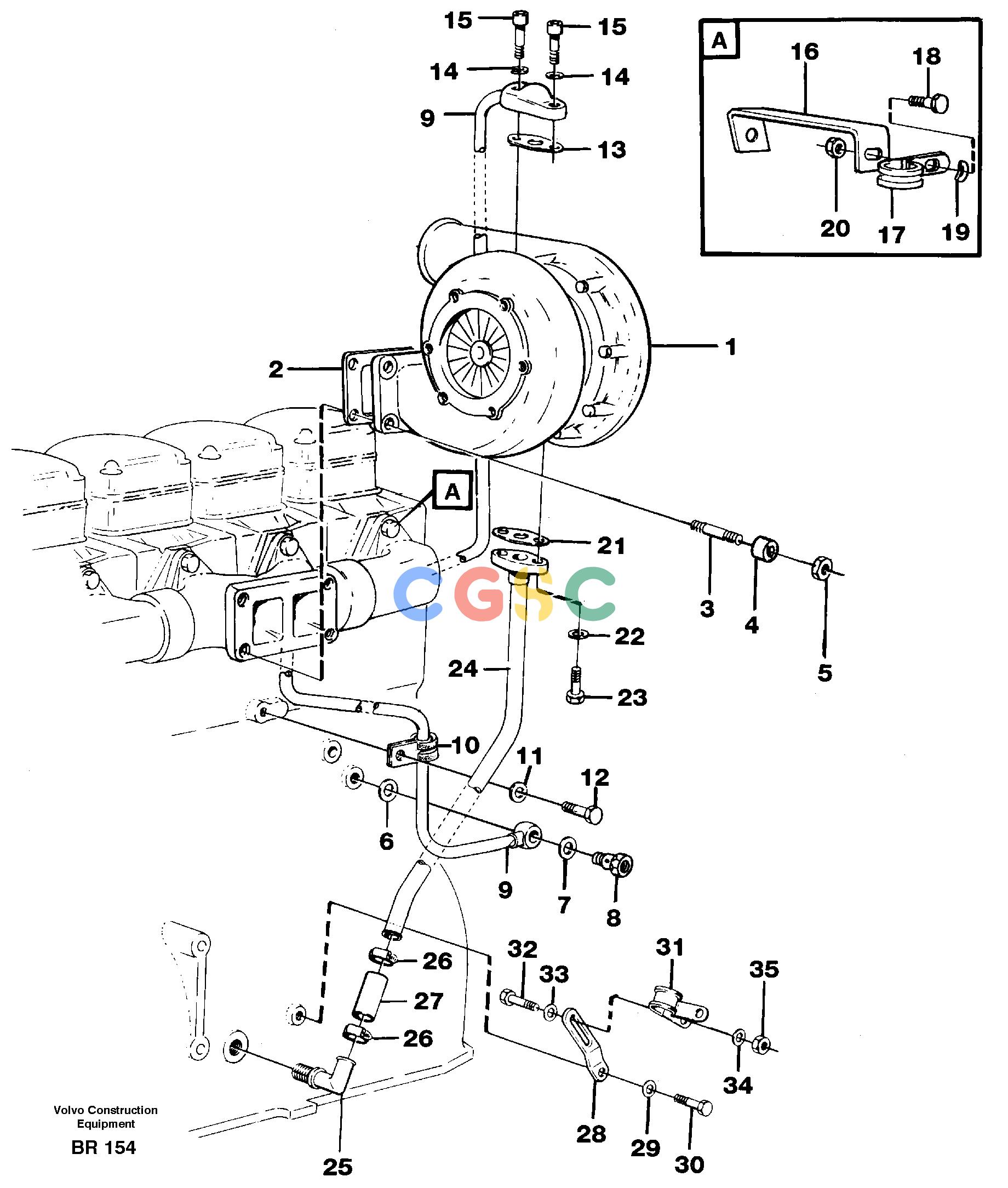 沃尔沃零件查询A40 Turbocharger with fitting partsSER NO 1201-, SER NO USA 60101- NoneNoneNoneAutodata Volvo online