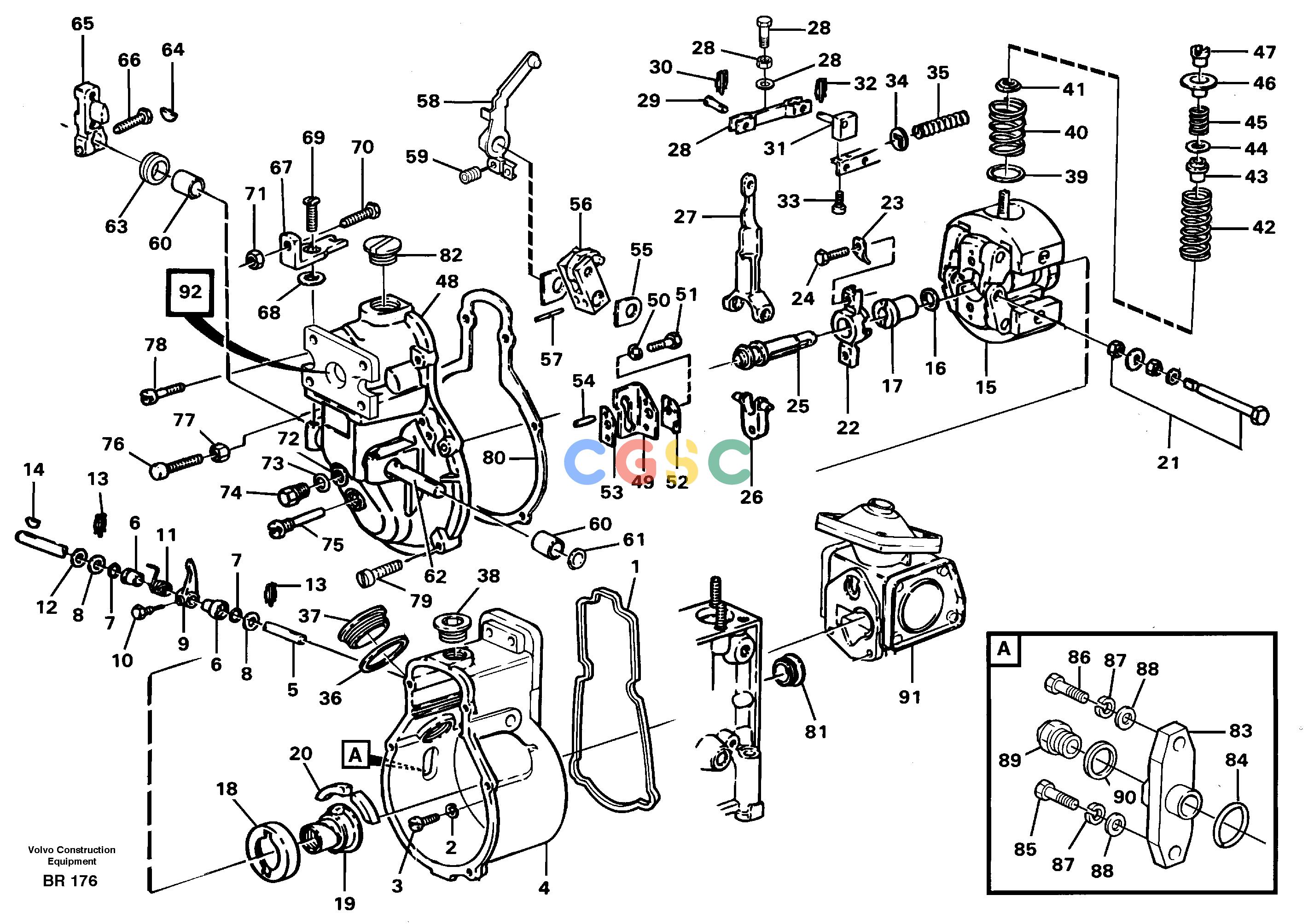 沃尔沃零件查询A40 Centrifugal governorSER NO 1201-, SER NO USA 60101- NoneNoneNoneAutodata Volvo online