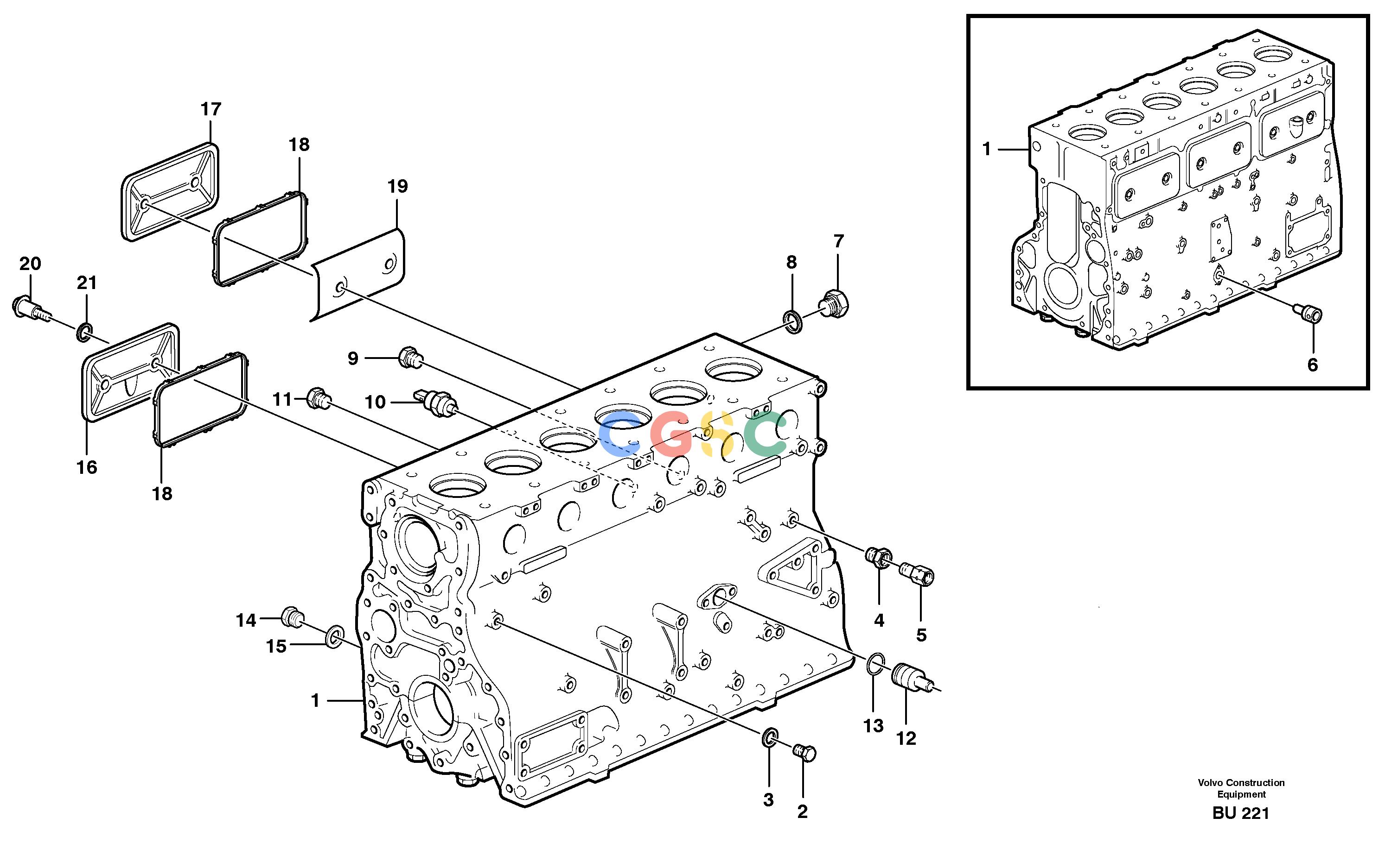 沃尔沃零件查询A25D Cylinder blockS/N -12999, - 61118 USA NoneNoneNoneAutodata Volvo online