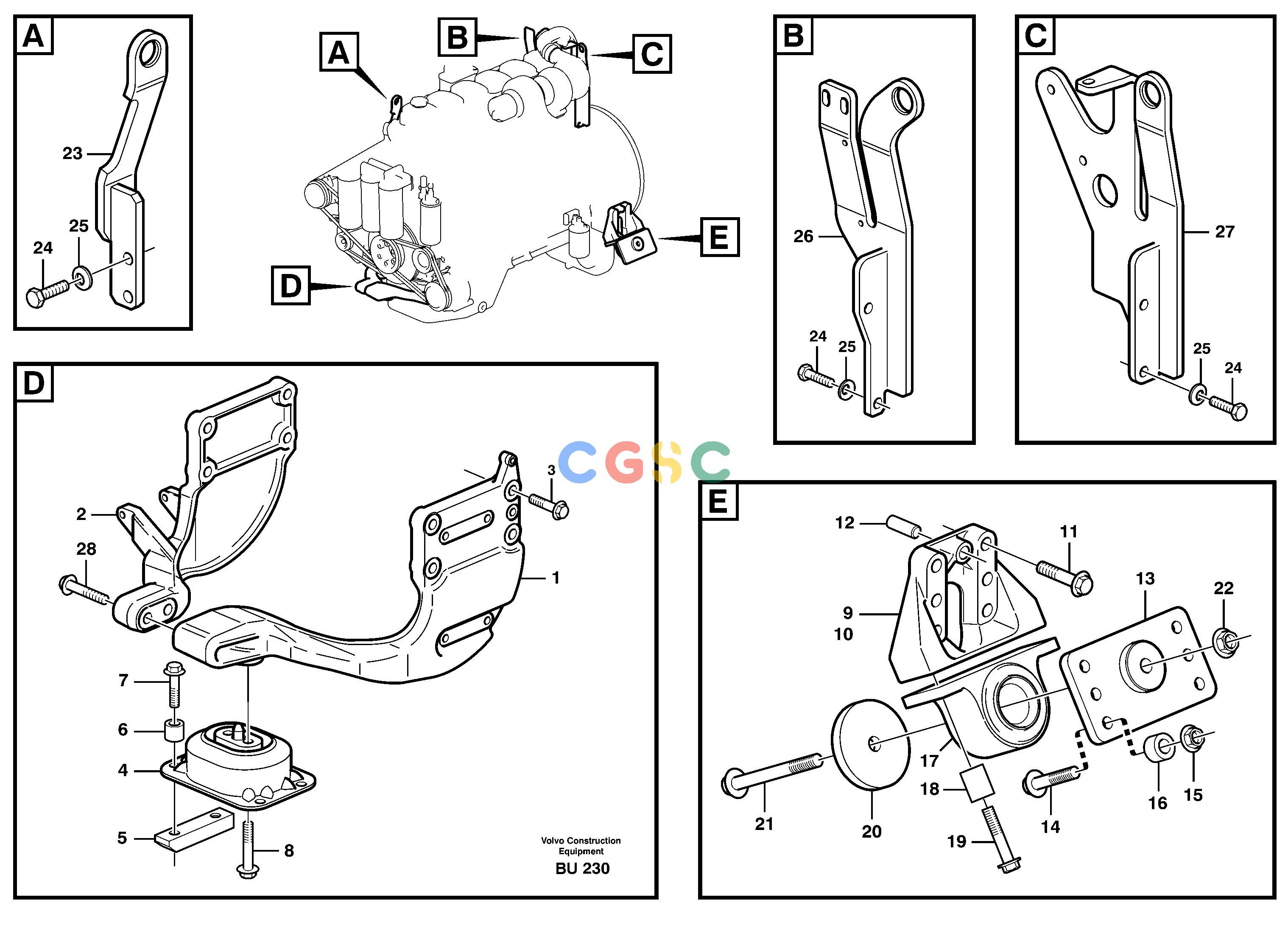 沃尔沃零件查询A25D Engine mountingS/N -12999, - 61118 USA37090-8188151VOE37090NoneAutodata Volvo online