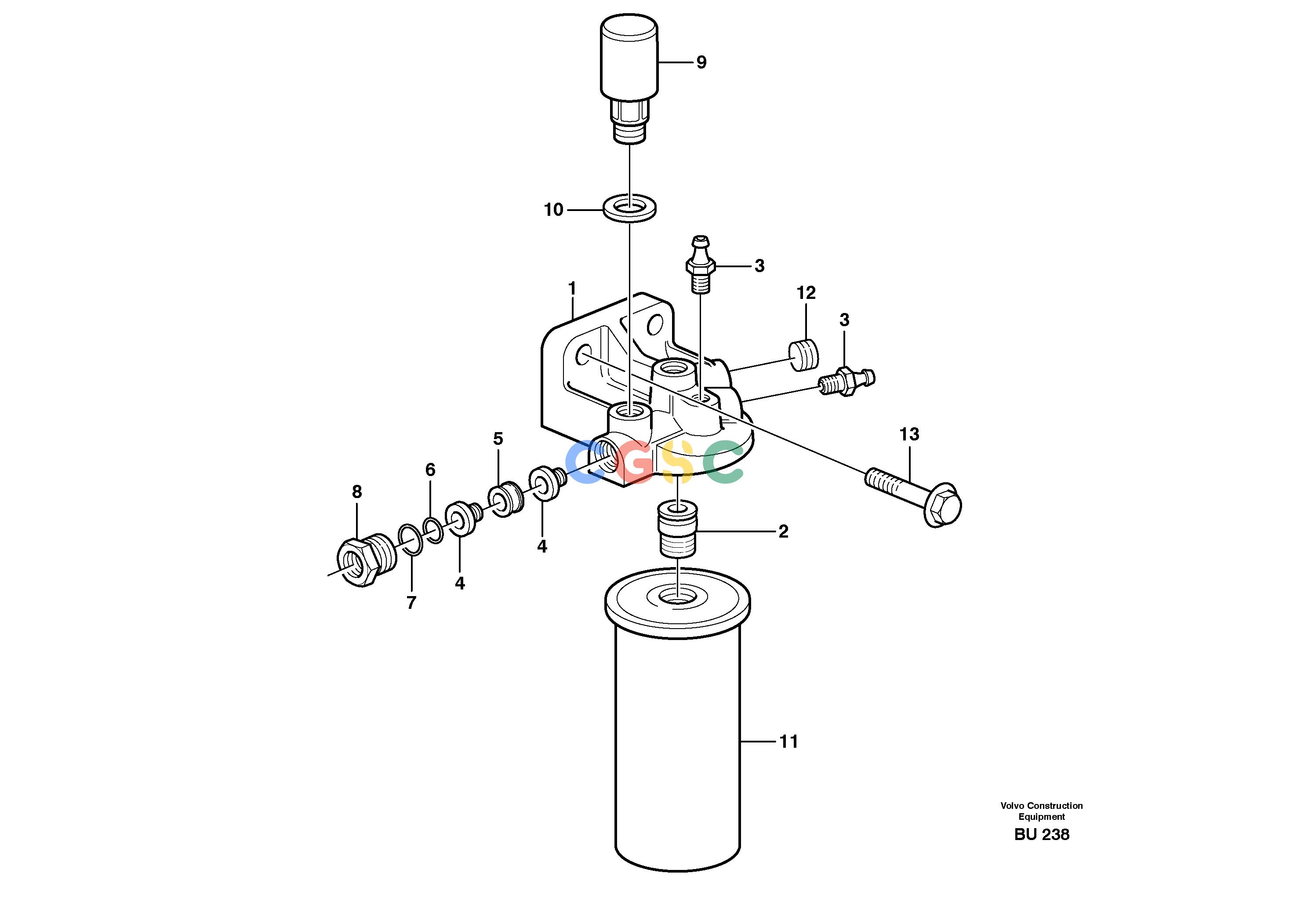 沃尔沃零件查询A25D Fuel filterS/N -12999, - 61118 USA NoneNoneNoneAutodata Volvo online
