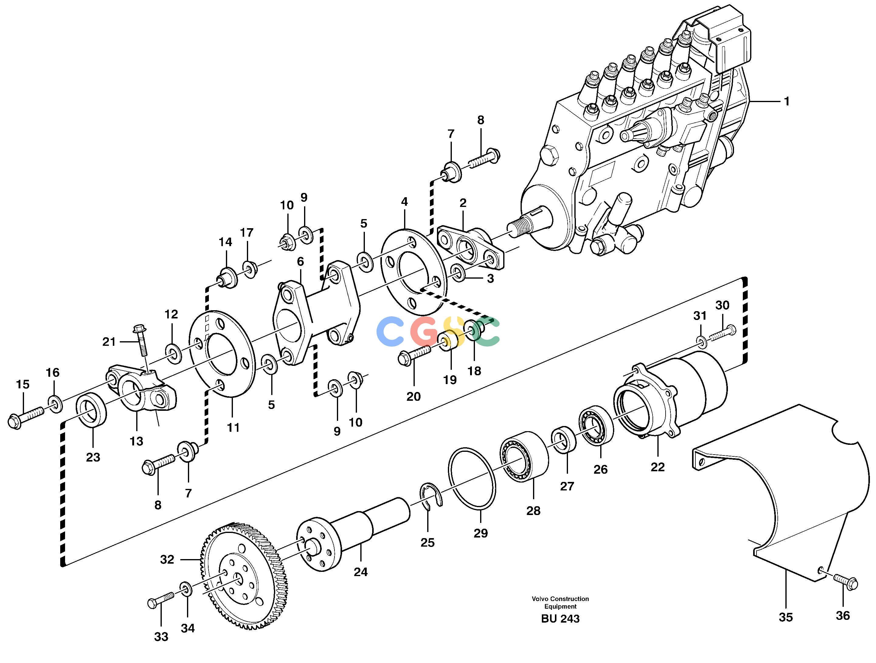 沃尔沃零件查询A25D Pump driveS/N -12999, - 61118 USA NoneNoneNoneAutodata Volvo online