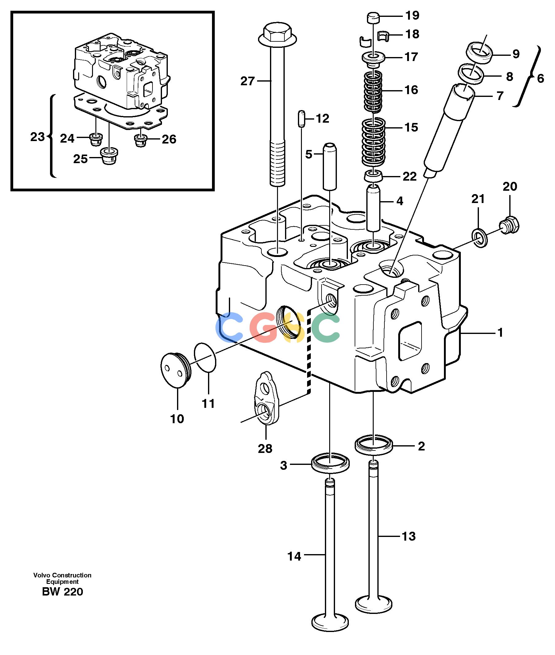 沃尔沃零件查询A30D Cylinder headS/N -11999, - 60093 USA S/N-72999 BRAZIL NoneNoneNoneAutodata Volvo online