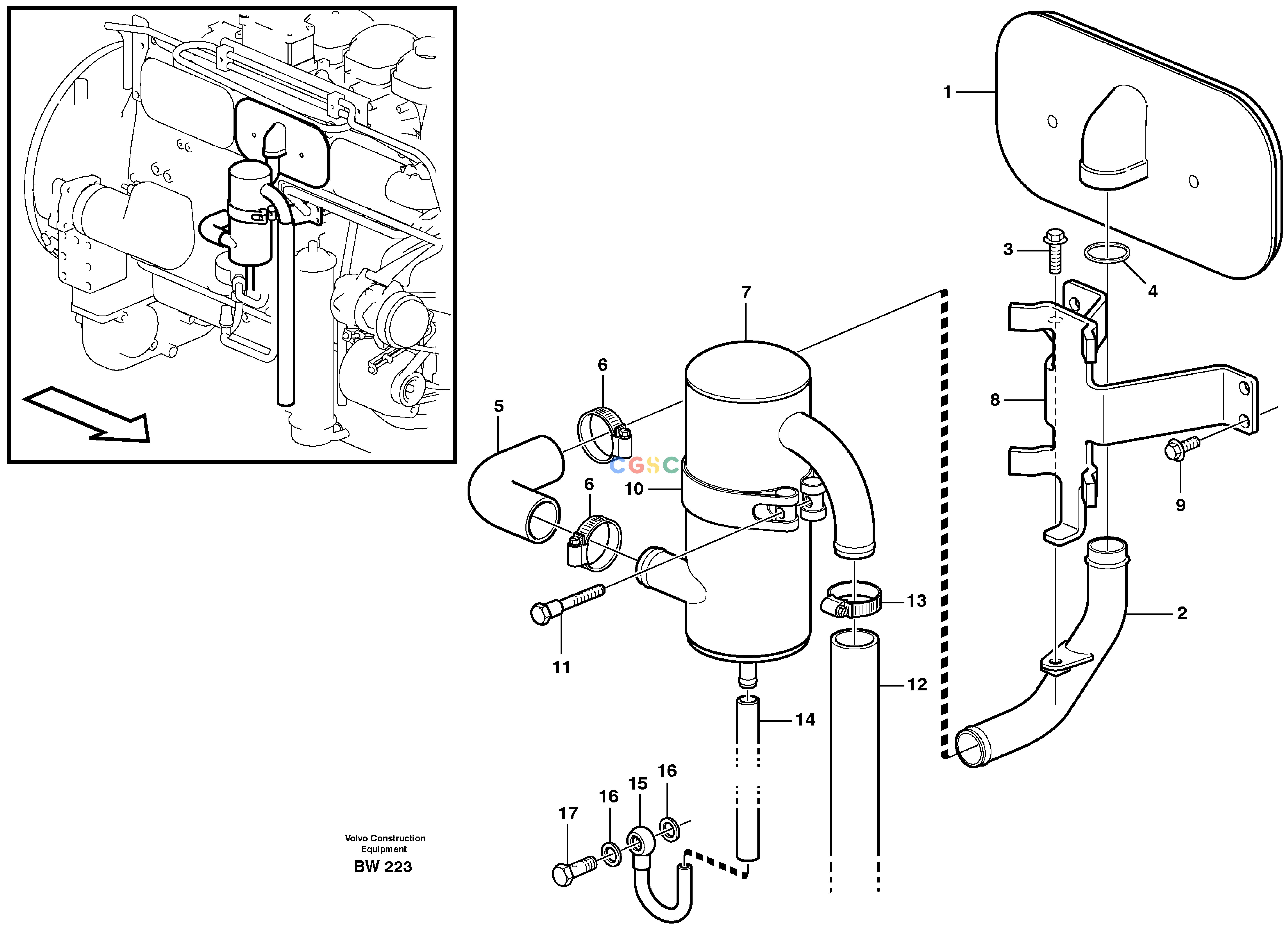 沃尔沃零件查询A30D Crankcase ventilationS/N -11999, - 60093 USA S/N-72999 BRAZIL8188145-37417VOE8188145NoneAutodata Volvo online
