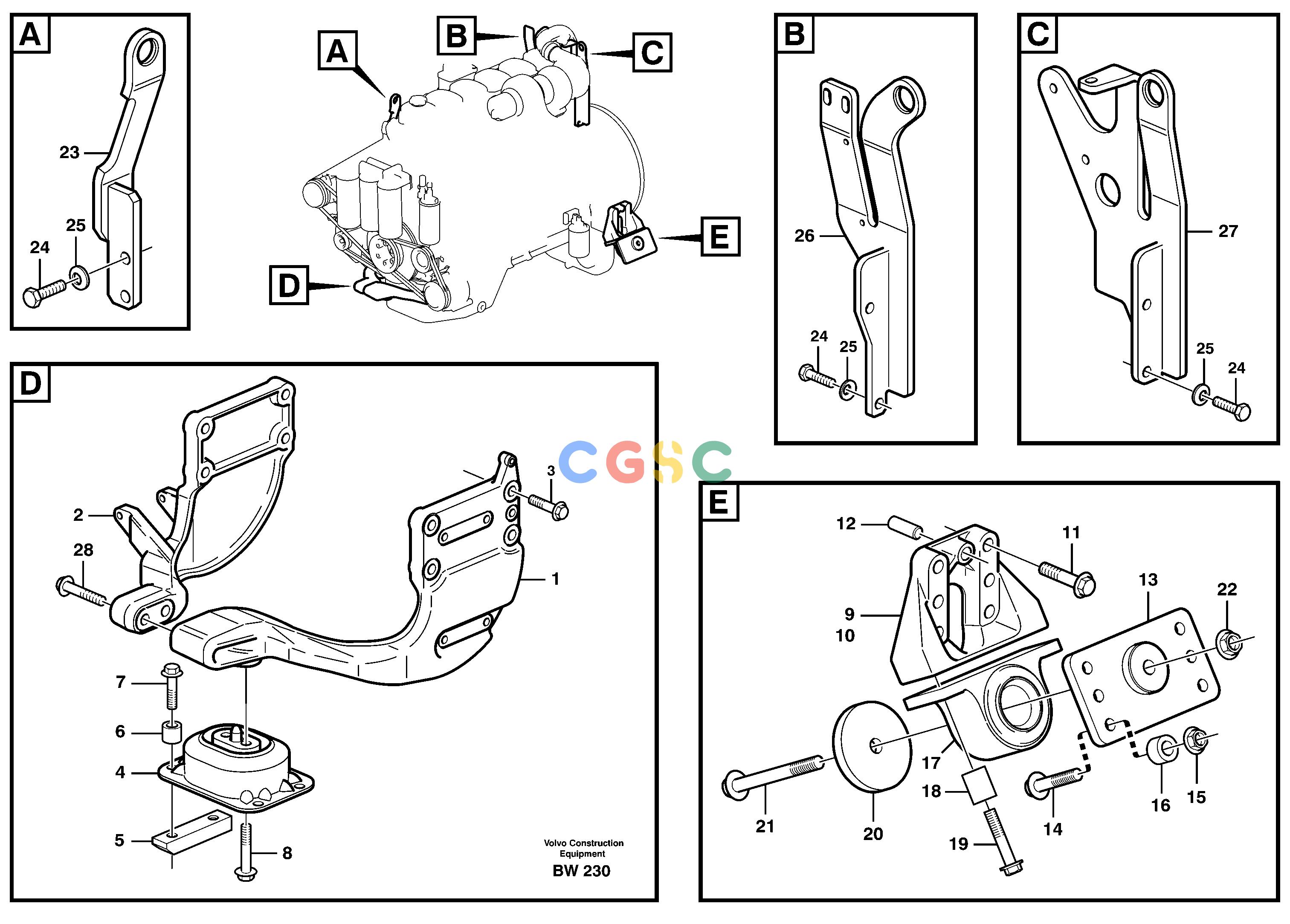 沃尔沃零件查询A30D Engine mountingS/N -11999, - 60093 USA S/N-72999 BRAZIL37417-8188145VOE37417NoneAutodata Volvo online