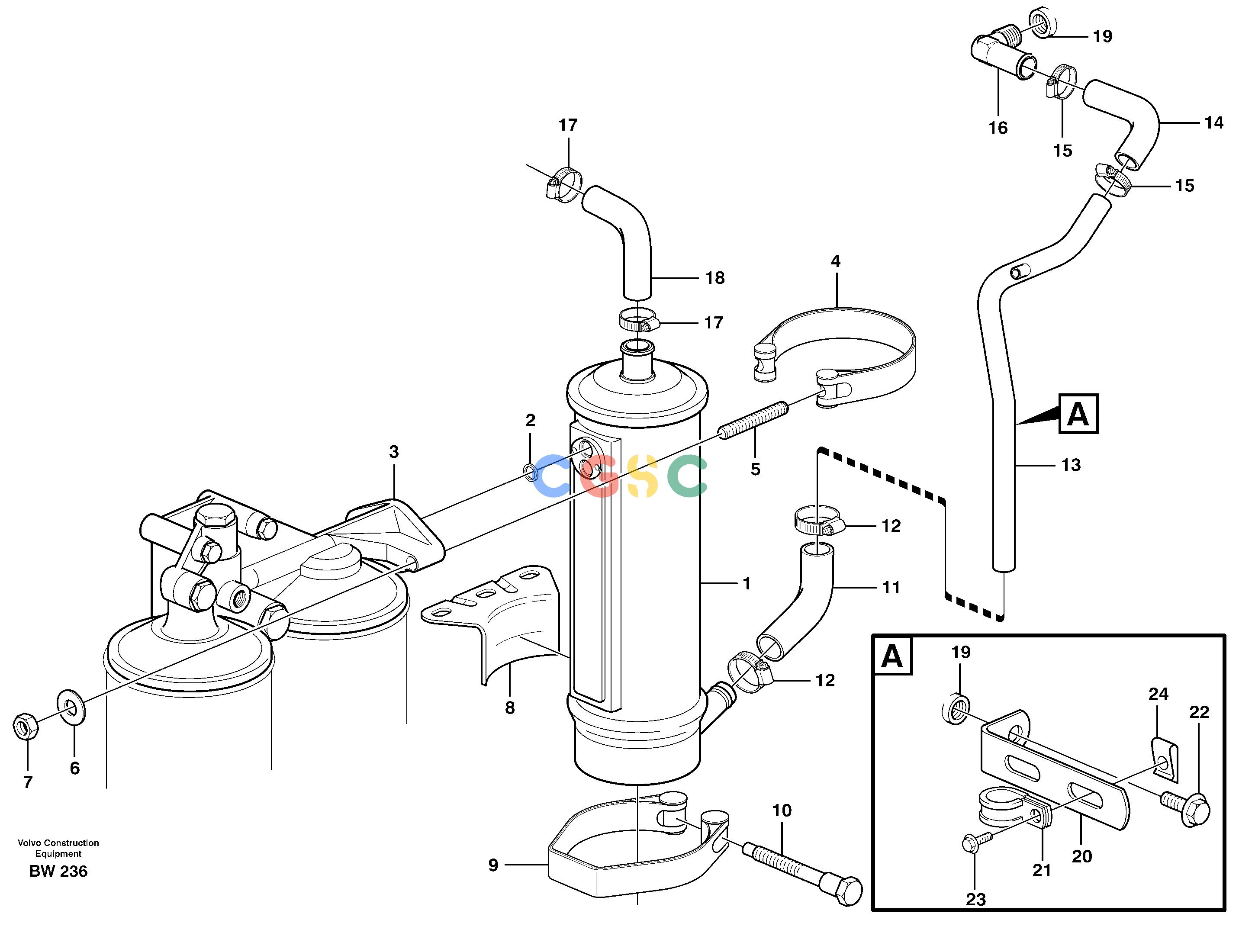 沃尔沃零件查询A30D Oil cooler with hosesS/N -11999, - 60093 USA S/N-72999 BRAZIL NoneNoneNoneAutodata Volvo online
