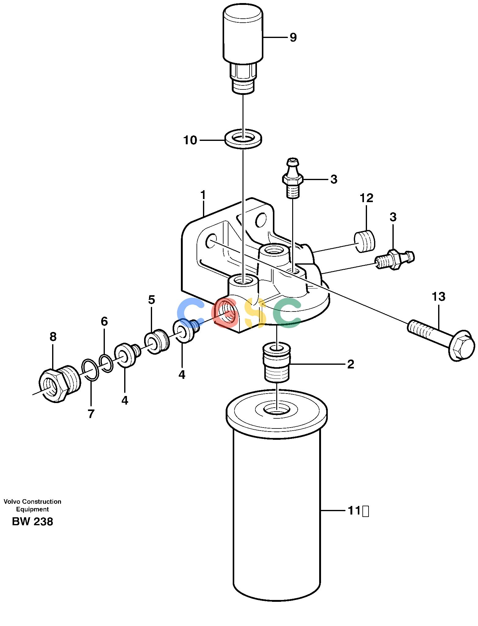 沃尔沃零件查询A30D Fuel filterS/N -11999, - 60093 USA S/N-72999 BRAZIL NoneNoneNoneAutodata Volvo online