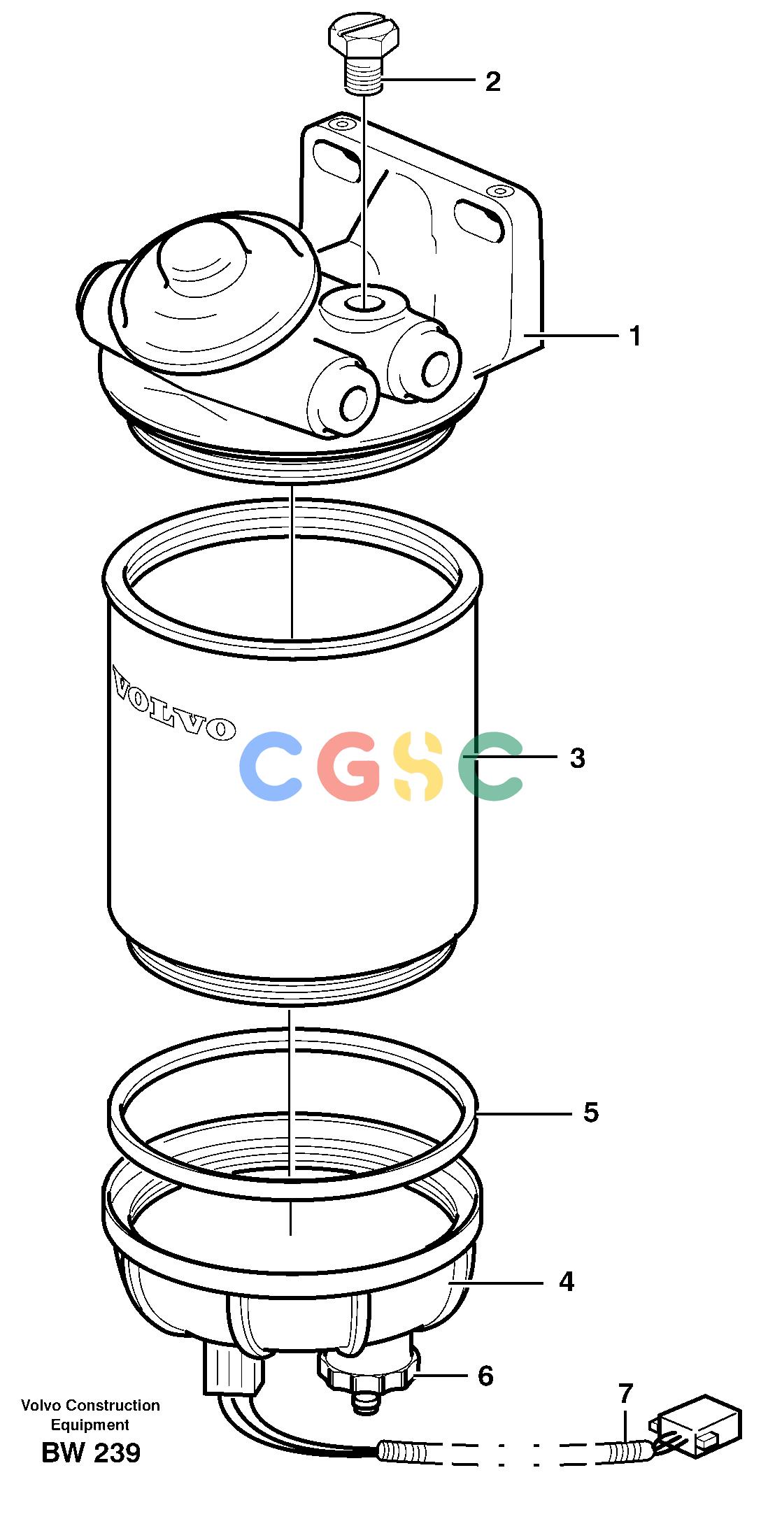 沃尔沃零件查询A30D Water separatorS/N -11999, - 60093 USA S/N-72999 BRAZIL NoneNoneNoneAutodata Volvo online