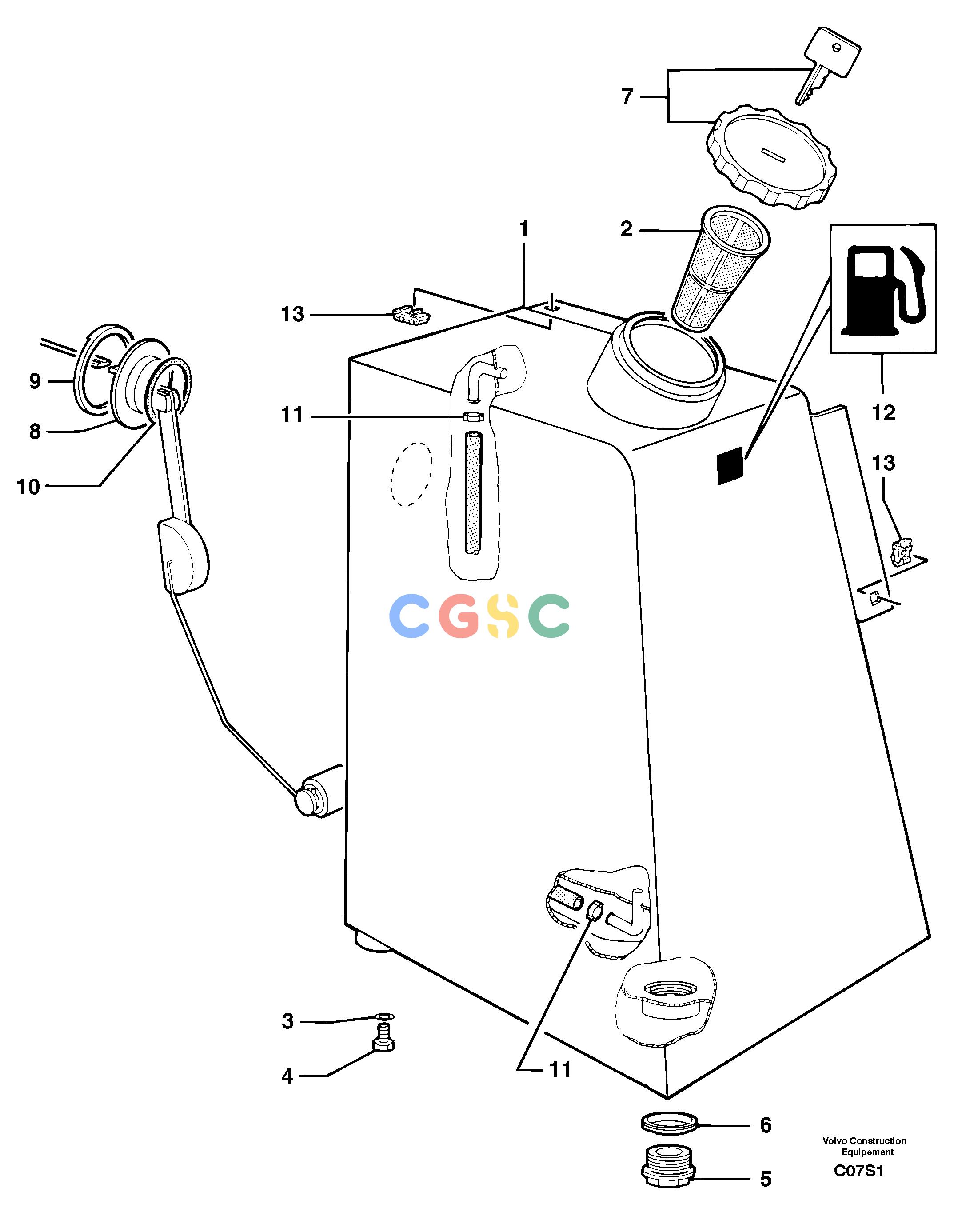 沃尔沃零件查询EW50 Gas-oil tankTYPE 256256.10151-NoneNoneNoneNoneAutodata Volvo online