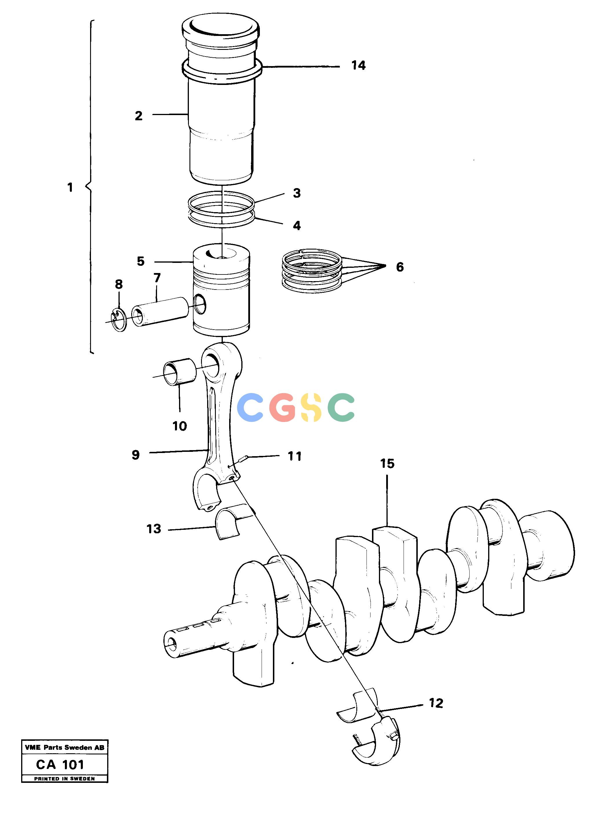 沃尔沃零件查询6300 Cylinder liner, piston and connecting rod6300 NoneNoneNoneAutodata Volvo online