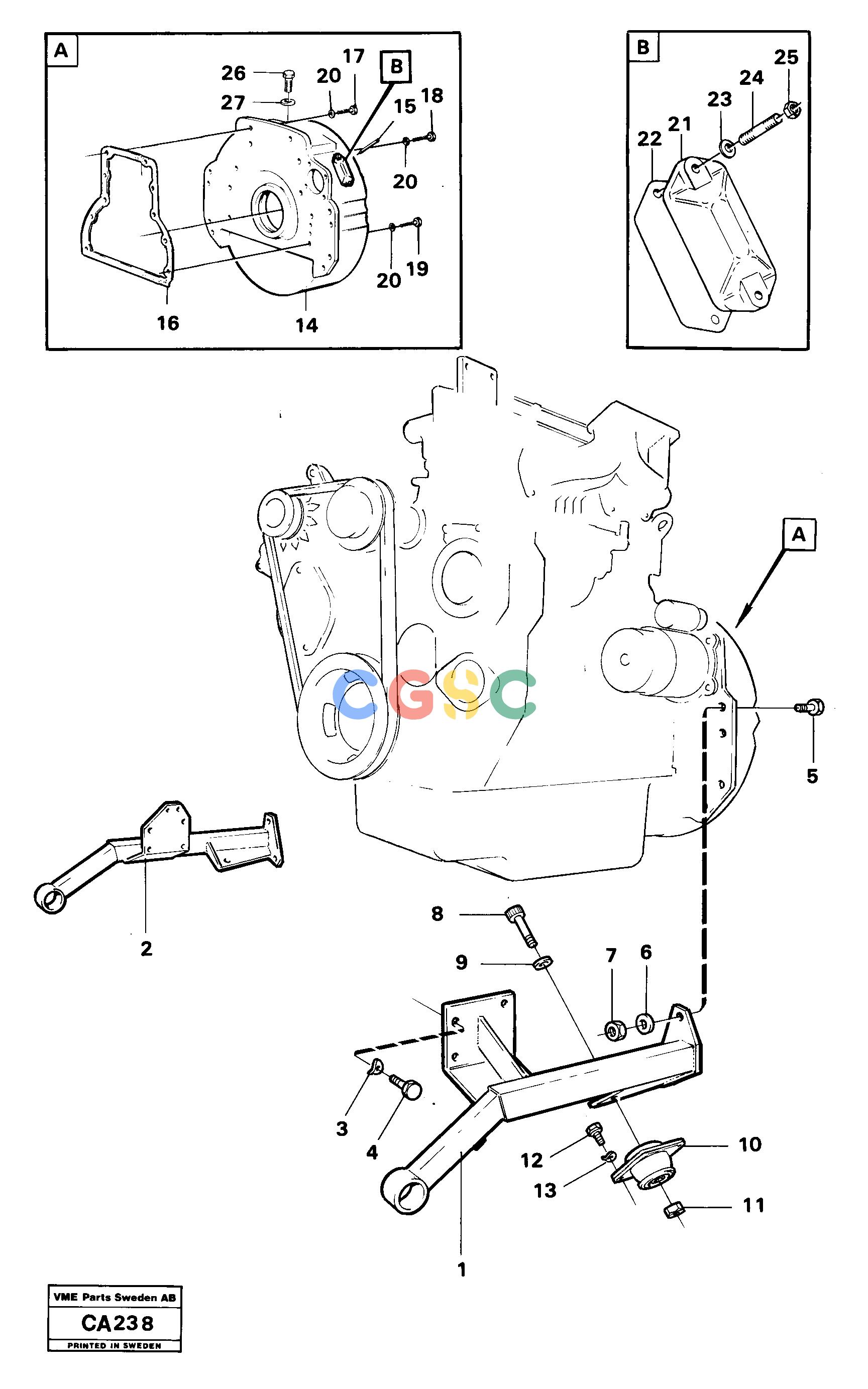 沃尔沃零件查询6300 Engine support and flywheel housing6300 NoneNoneNoneAutodata Volvo online