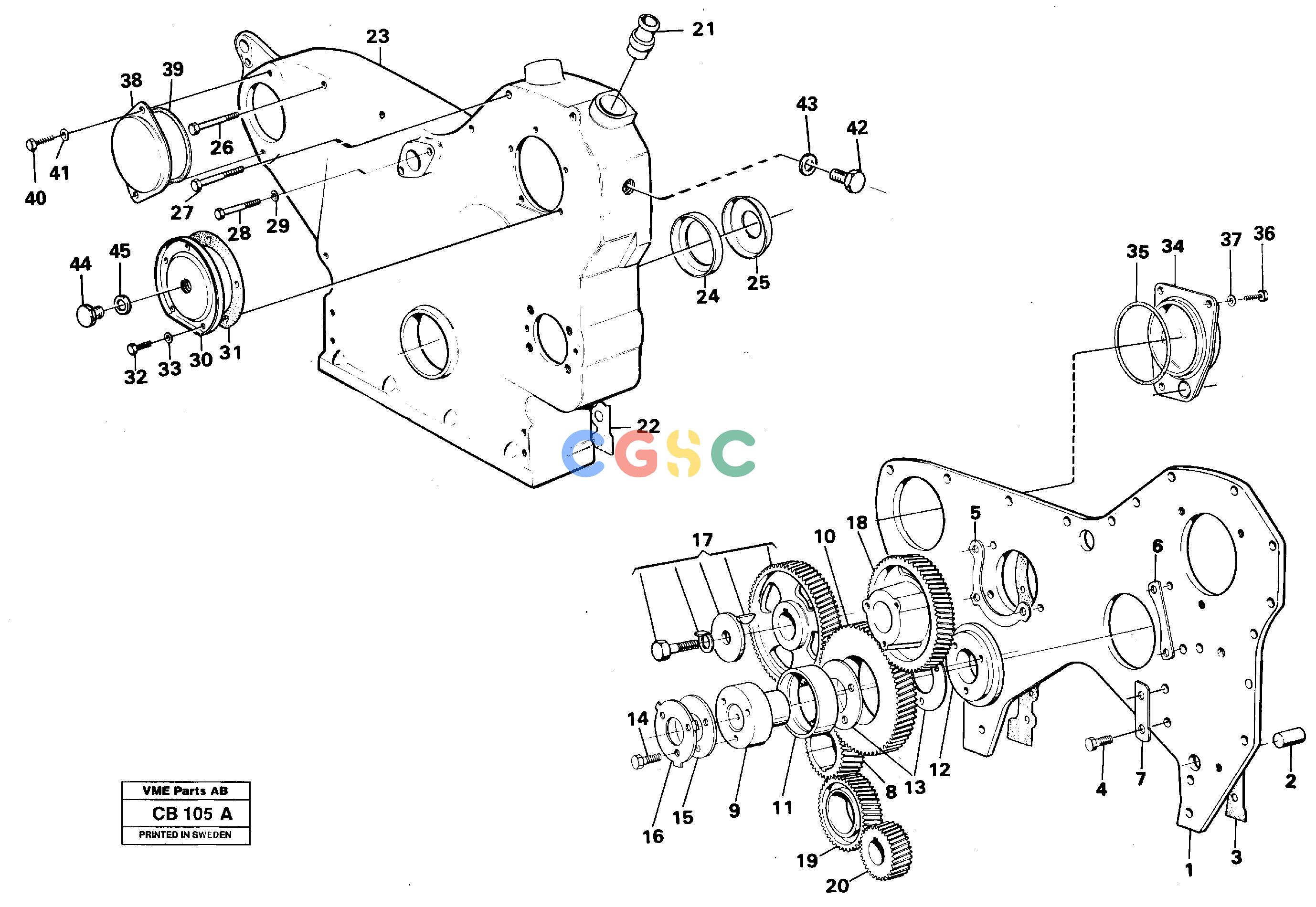 沃尔沃零件查询EL70 VOLVO BM Timing gear casing and gearsVOLVO BM EL70 NoneNoneNoneAutodata Volvo online