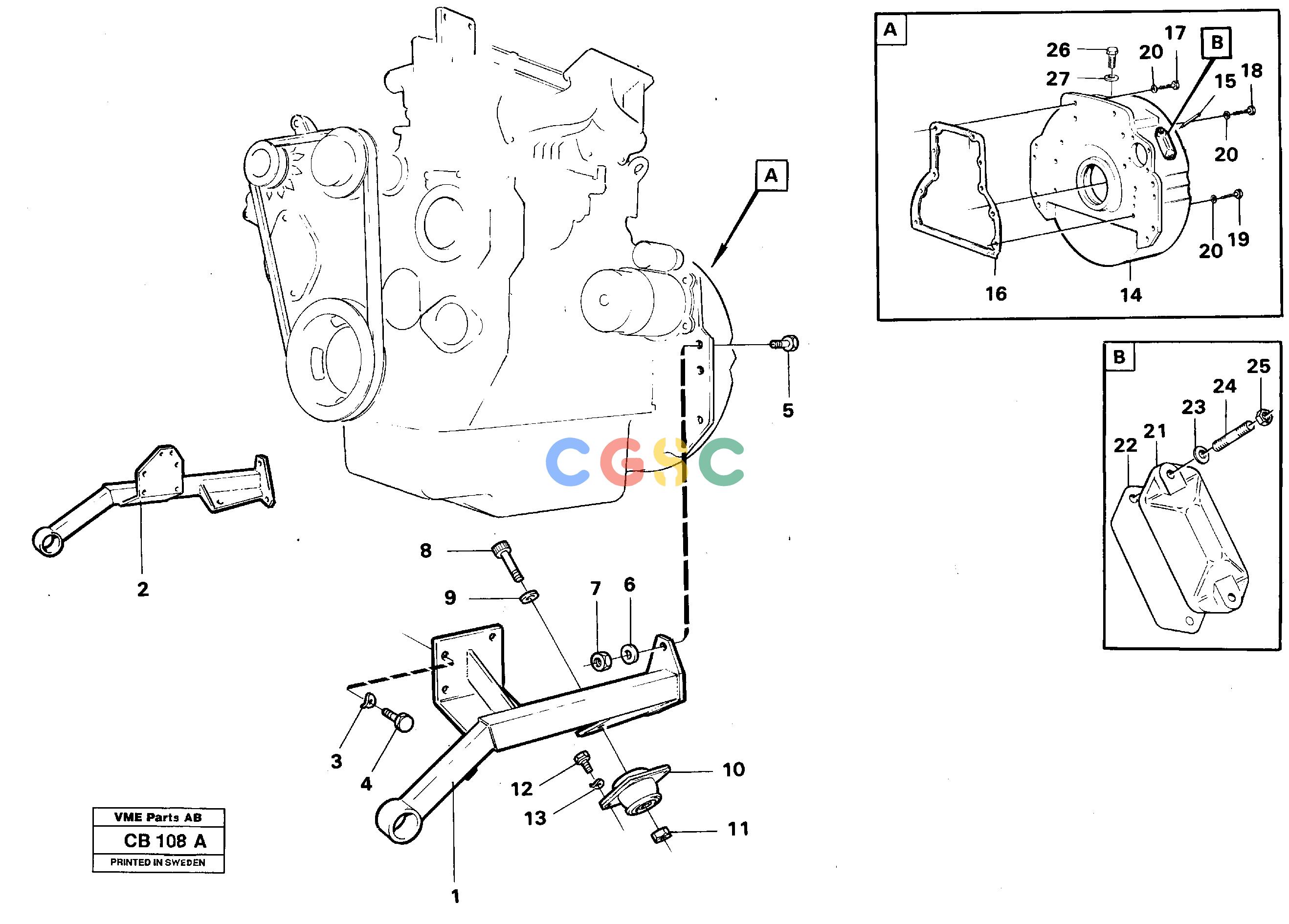 沃尔沃零件查询EL70 VOLVO BM Engine support and flywheel housingVOLVO BM EL70 NoneNoneNoneAutodata Volvo online