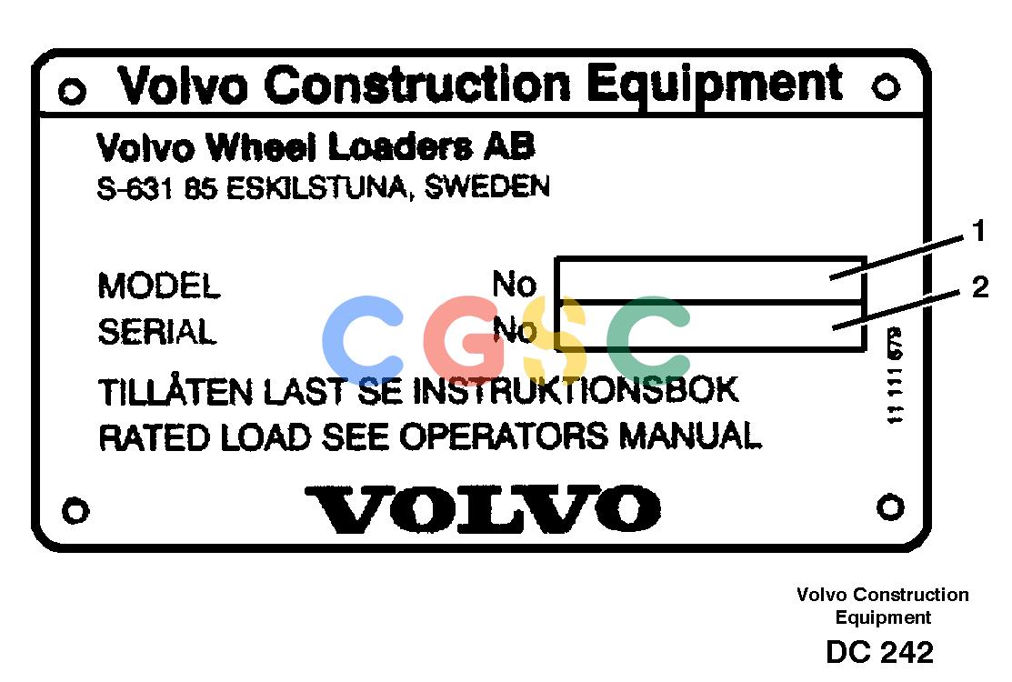 沃尔沃零件查询ATTACHMENTS Product identification plateATTACHMENTS MISCELLANEOUS NoneNoneNoneAutodata Volvo online